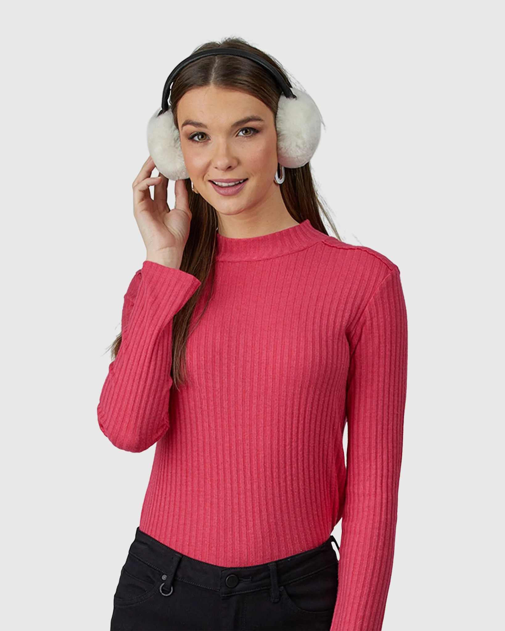 SELECT CASHMERE GOAT EARMUFFS WITH LEATHER FRAME - Image 13