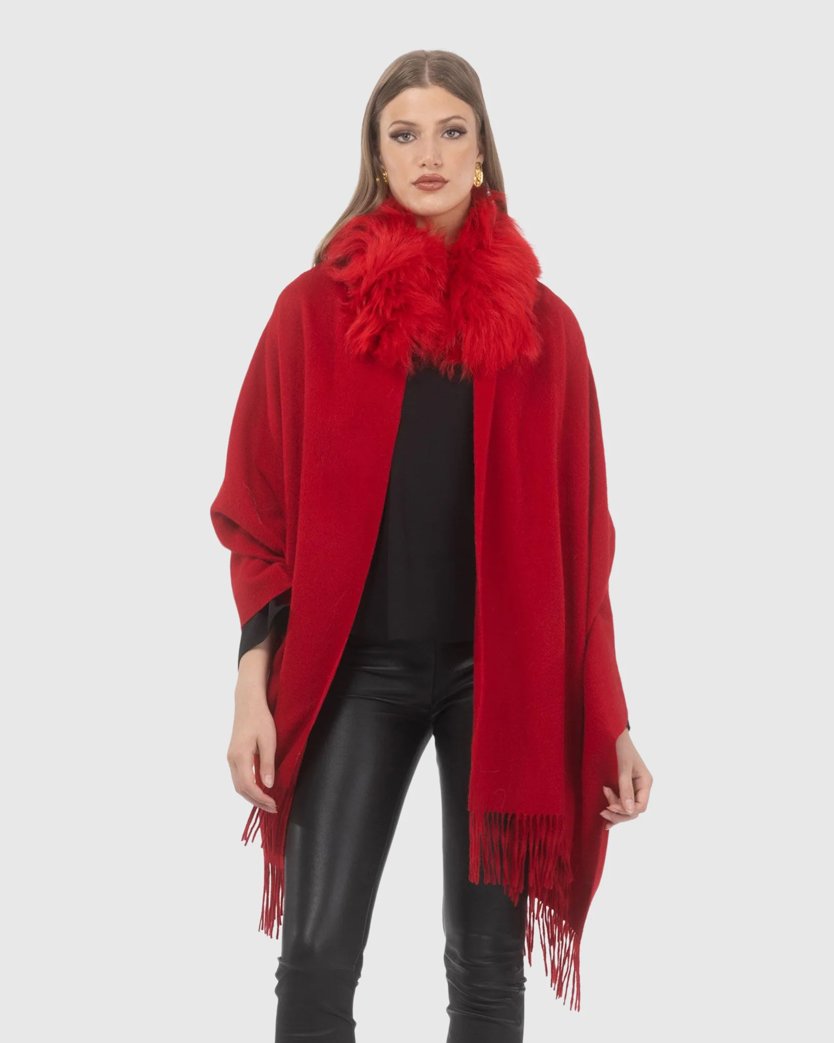 SELECT CASHMERE STOLE WITH SELECT LAMB COLLAR - Image 42