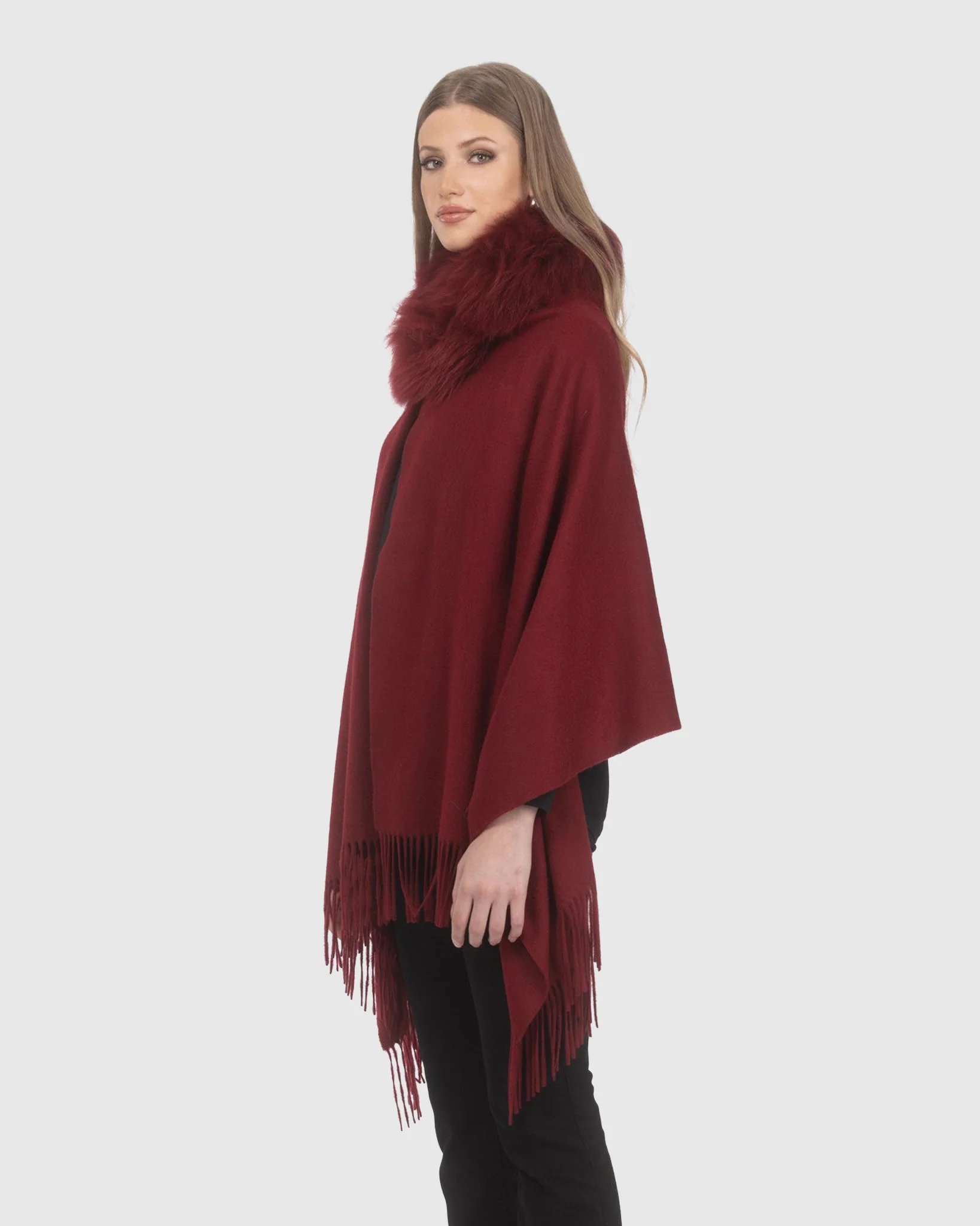 SELECT CASHMERE STOLE WITH SELECT LAMB COLLAR - Image 50