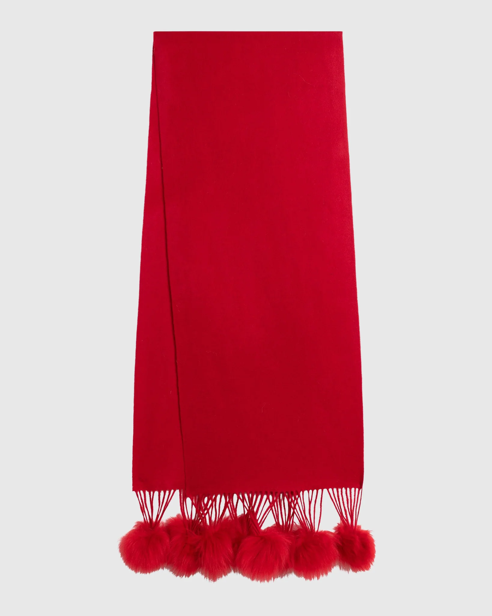 SELECT CASHMERE STOLE WITH SELECT LAMB POMPOMS - Image 38
