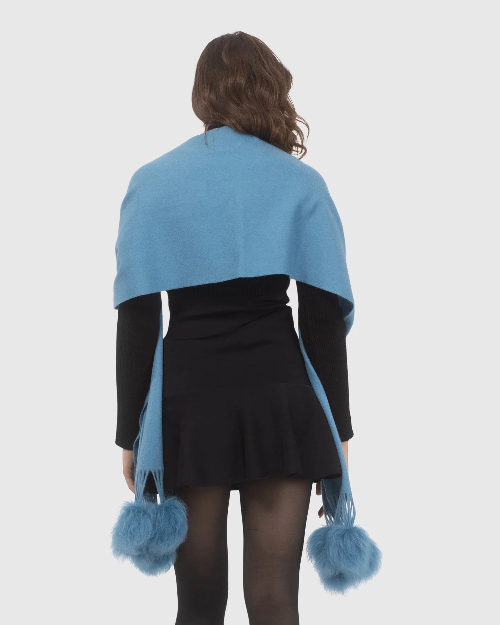 SELECT CASHMERE STOLE WITH SELECT LAMB POMPOMS - Image 59