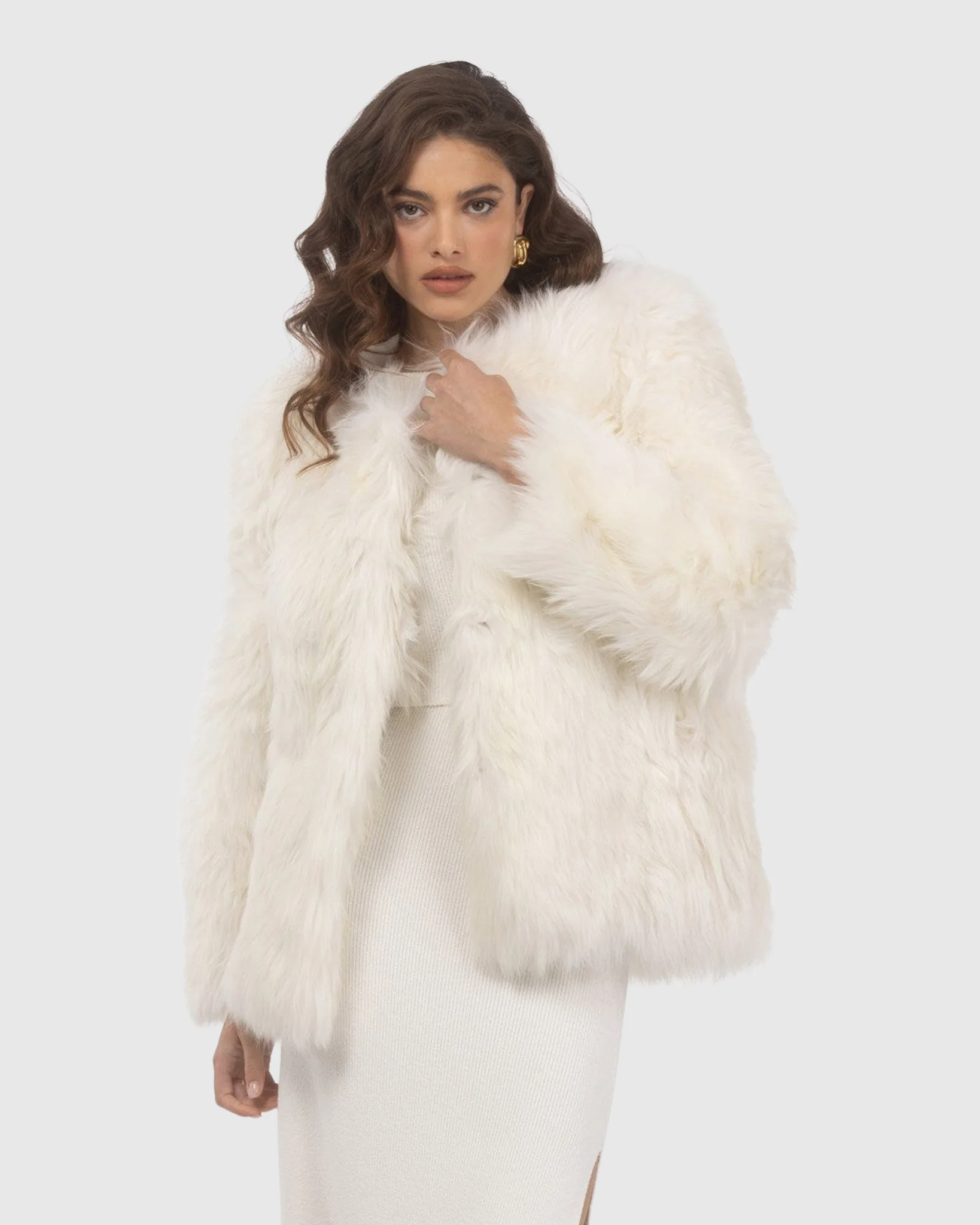 Select Lamb Collarless Jacket - Image 7