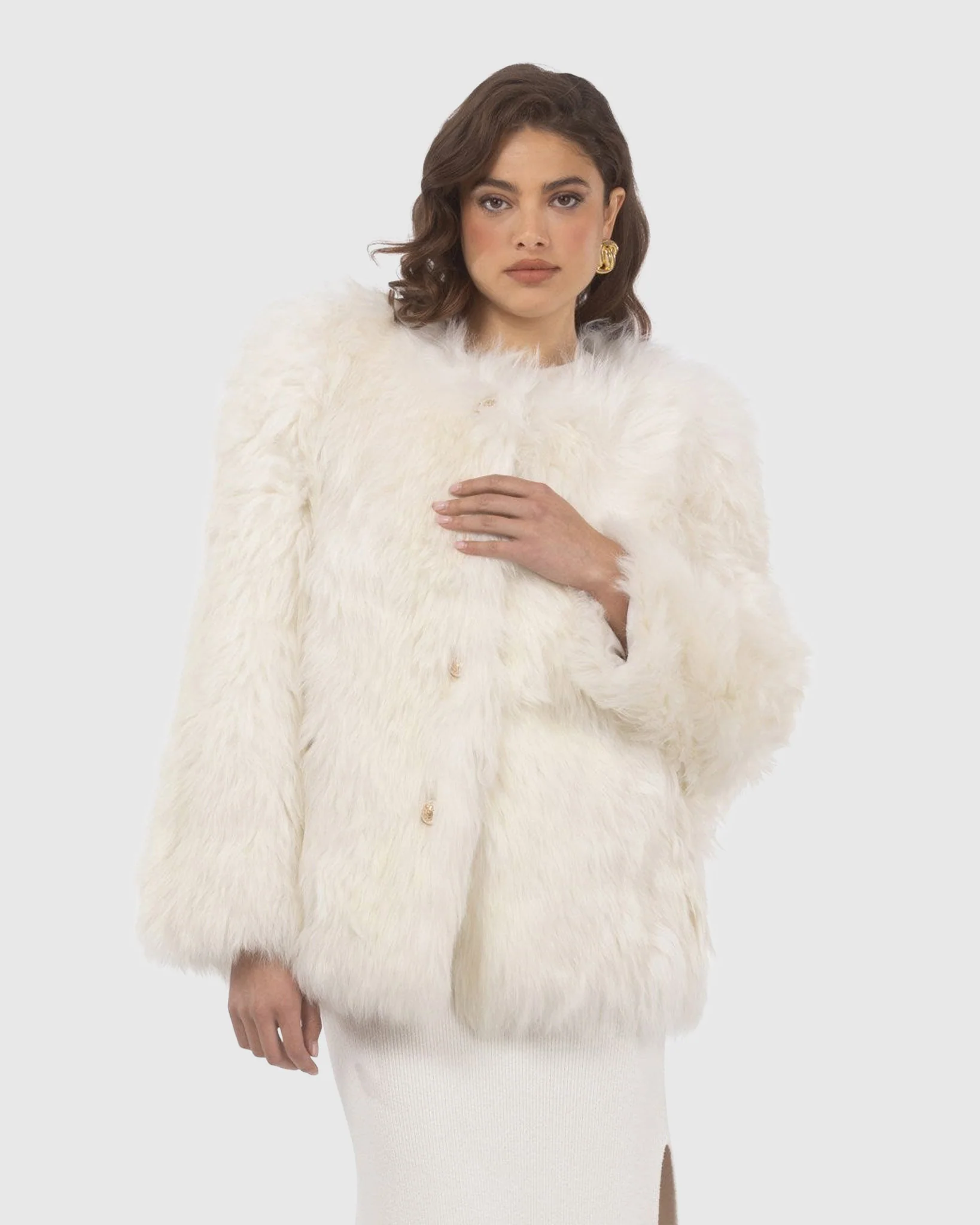 Select Lamb Collarless Jacket - Image 8