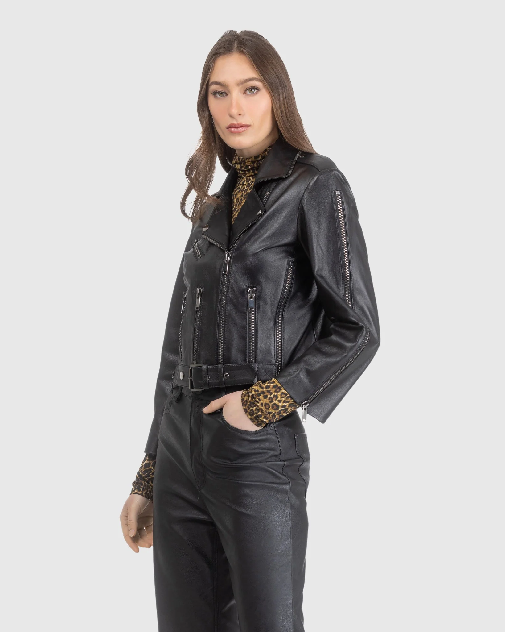 Select Leather Moto Jacket - Image 2
