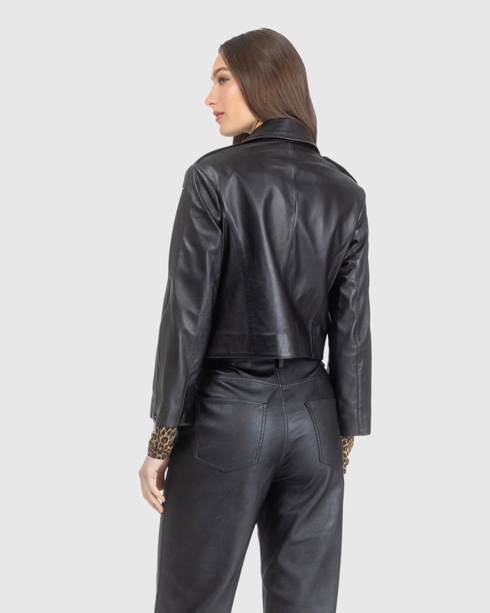 Select Leather Moto Jacket - Image 3