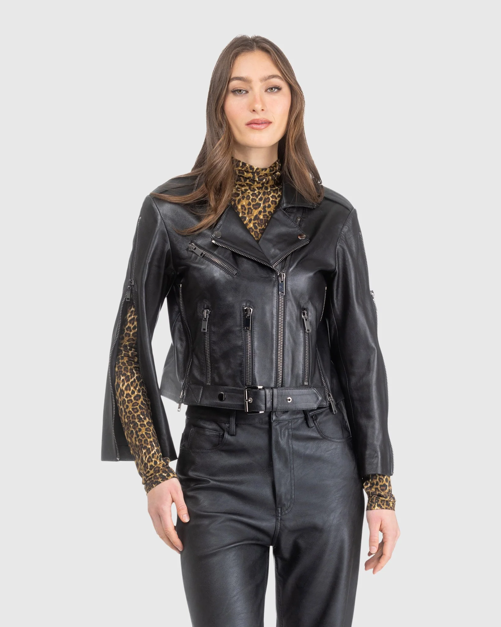 Select Leather Moto Jacket - Image 4