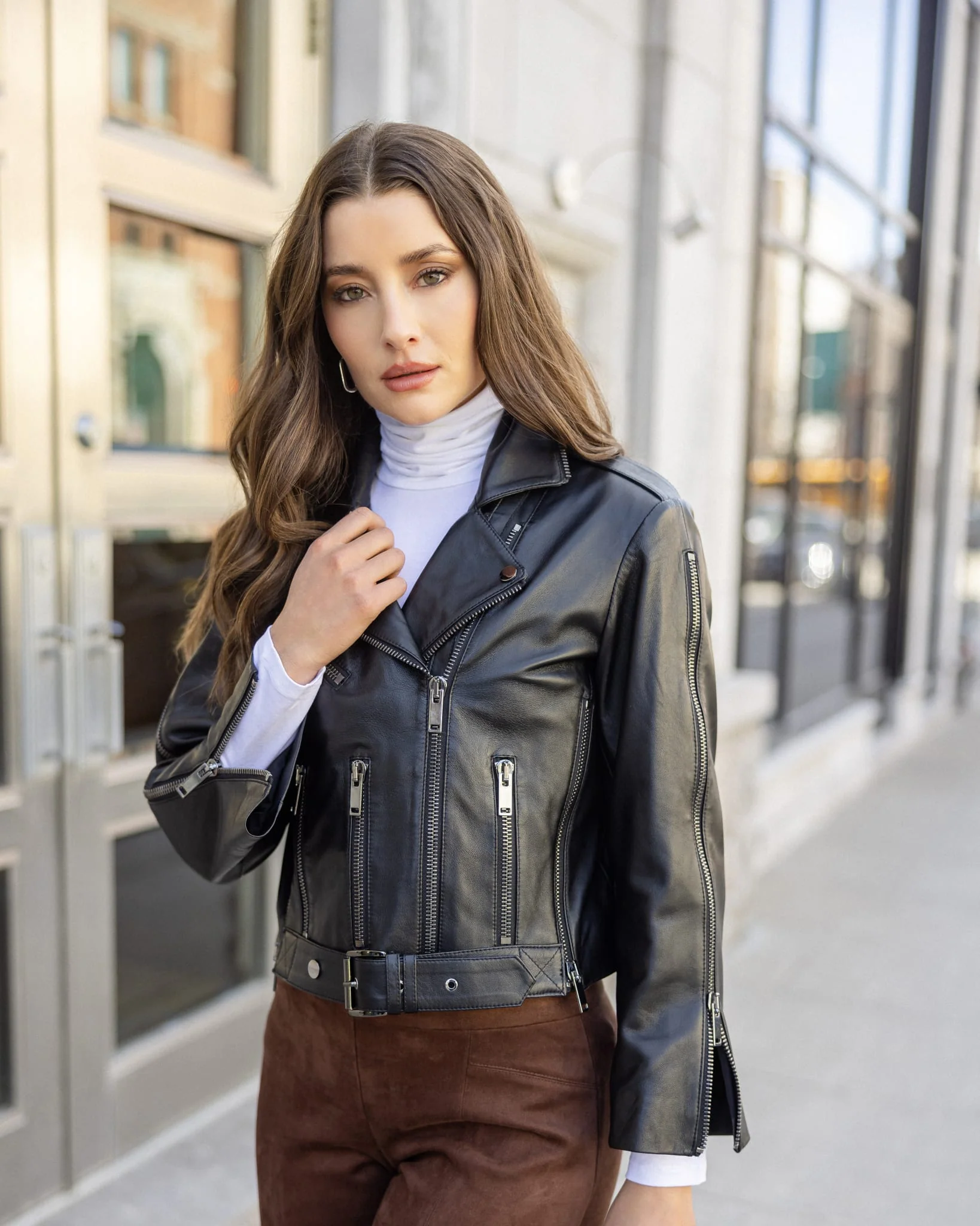 Select Leather Moto Jacket - Image 7