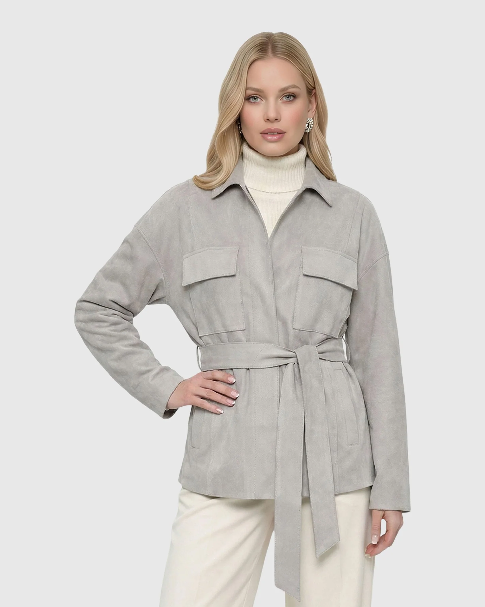 SELECT METIS SUEDE JACKET, BELT - Image 14