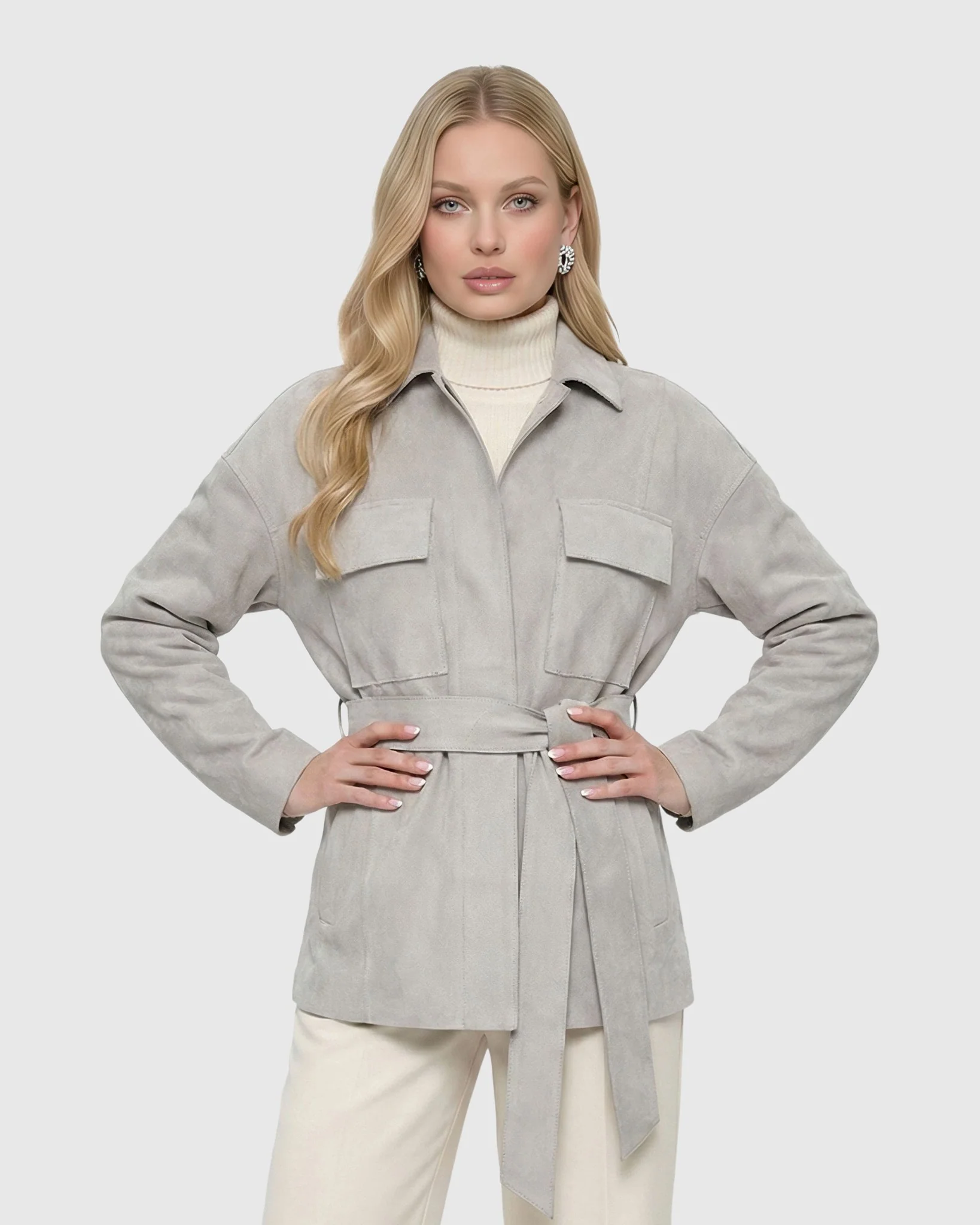 SELECT METIS SUEDE JACKET, BELT - Image 17