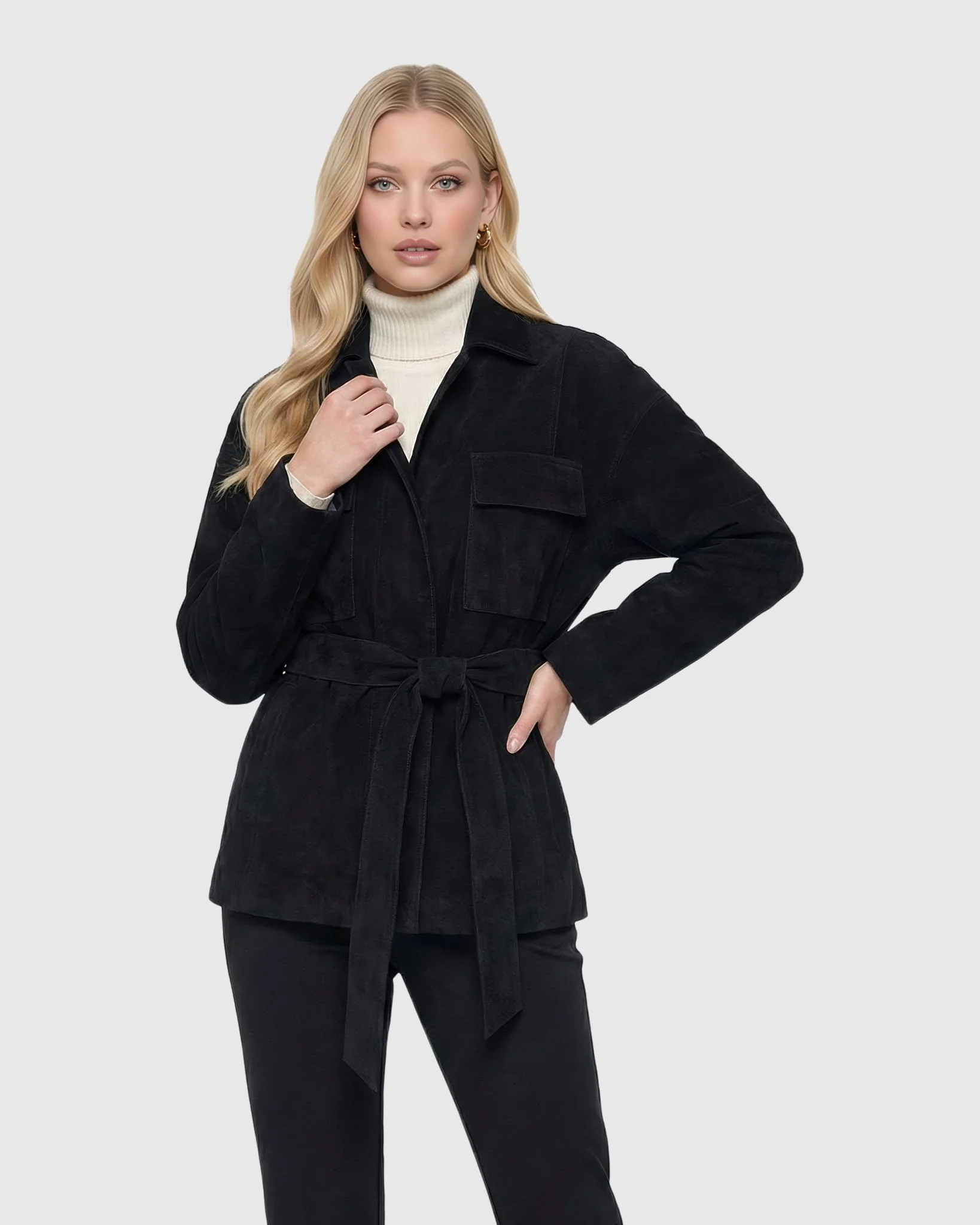 SELECT METIS SUEDE JACKET, BELT - Image 5