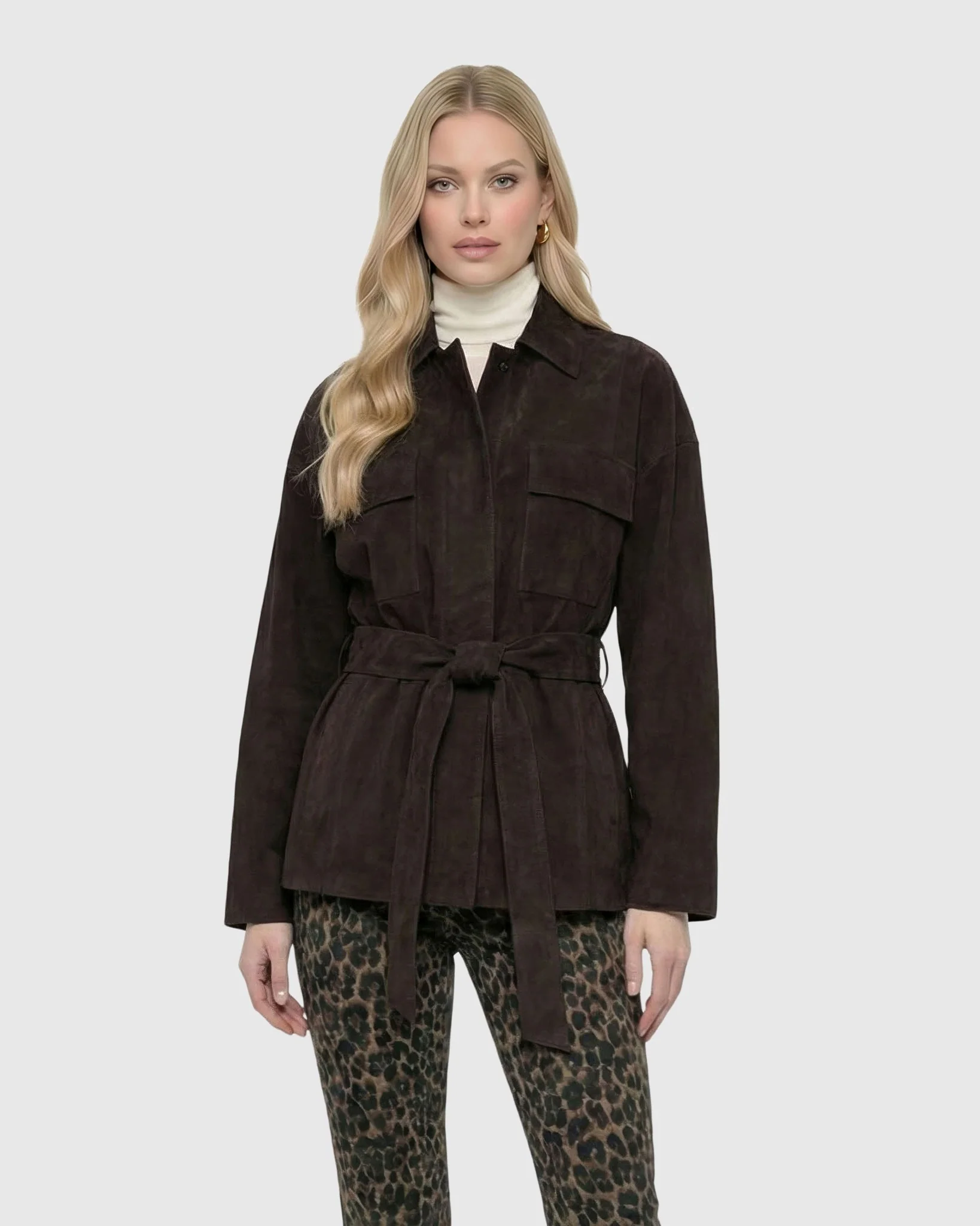 SELECT METIS SUEDE JACKET, BELT - Image 8