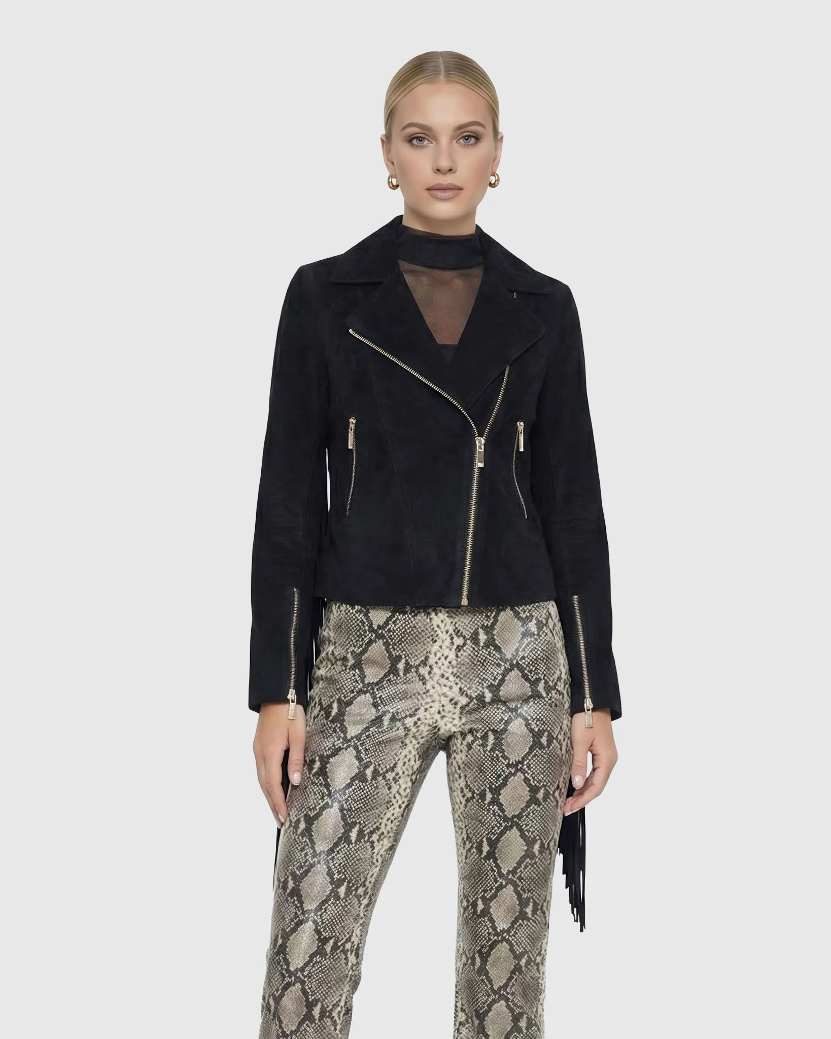 SELECT METIS SUEDE JACKET WITH FRINGES