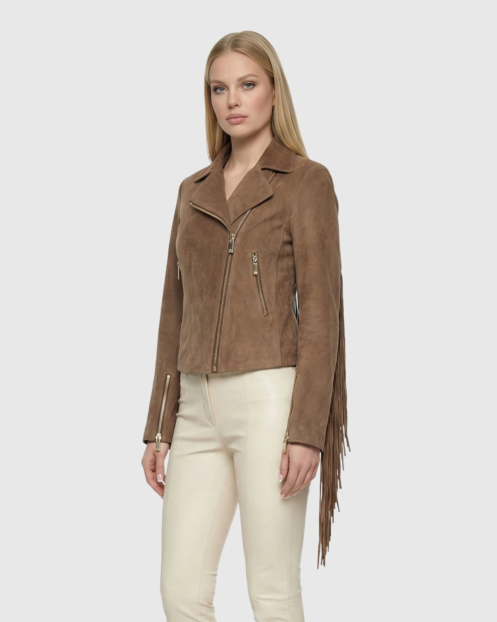 SELECT METIS SUEDE JACKET WITH FRINGES - Image 10