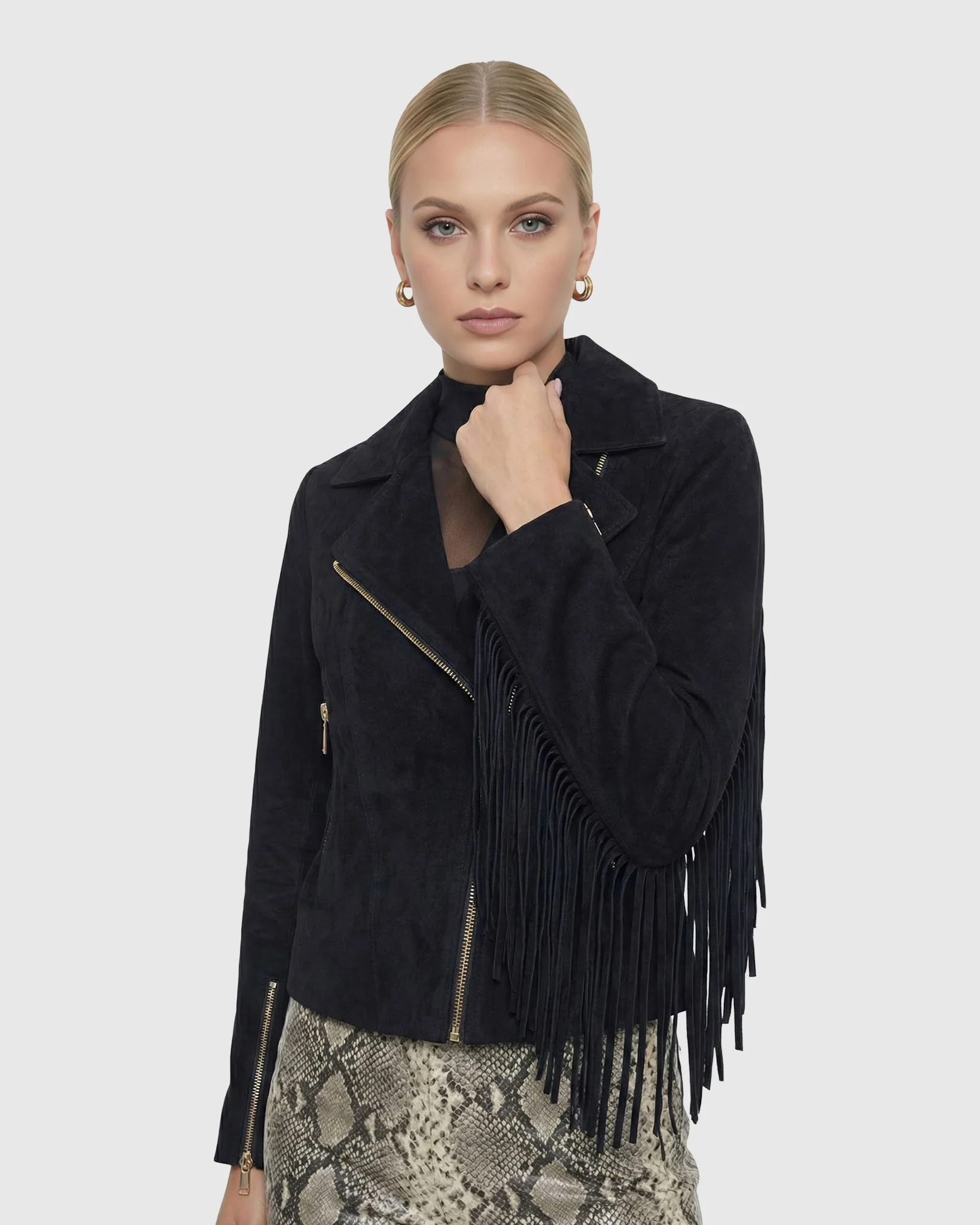 SELECT METIS SUEDE JACKET WITH FRINGES - Image 6