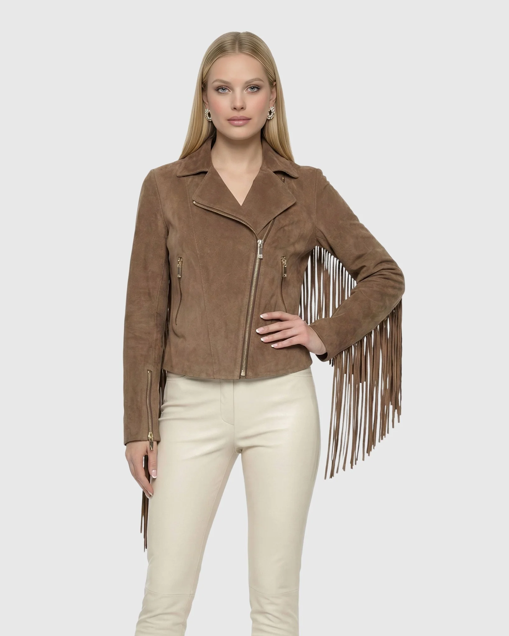 SELECT METIS SUEDE JACKET WITH FRINGES - Image 8