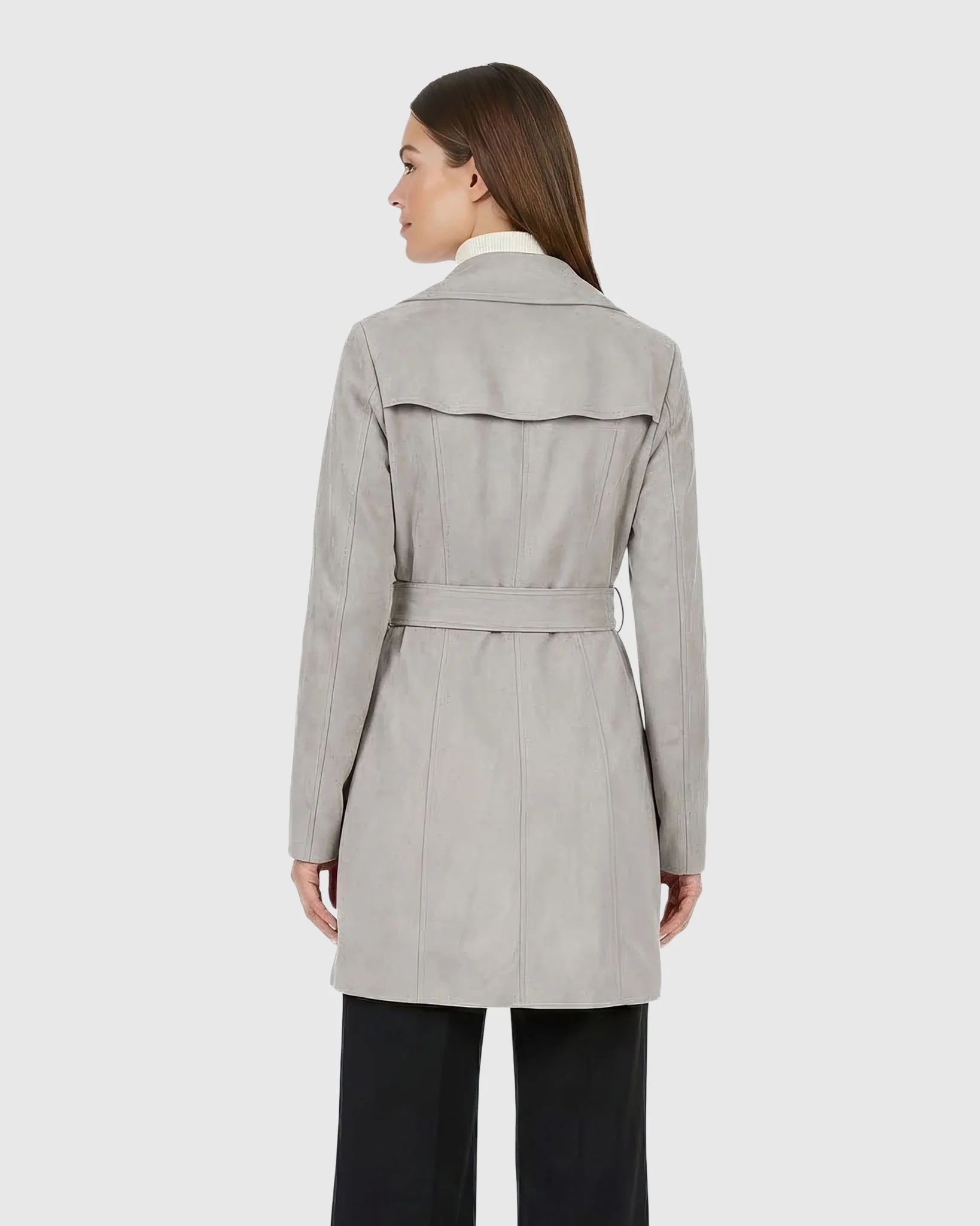 SELECT METIS SUEDE TRENCH COAT, BELT - Image 18