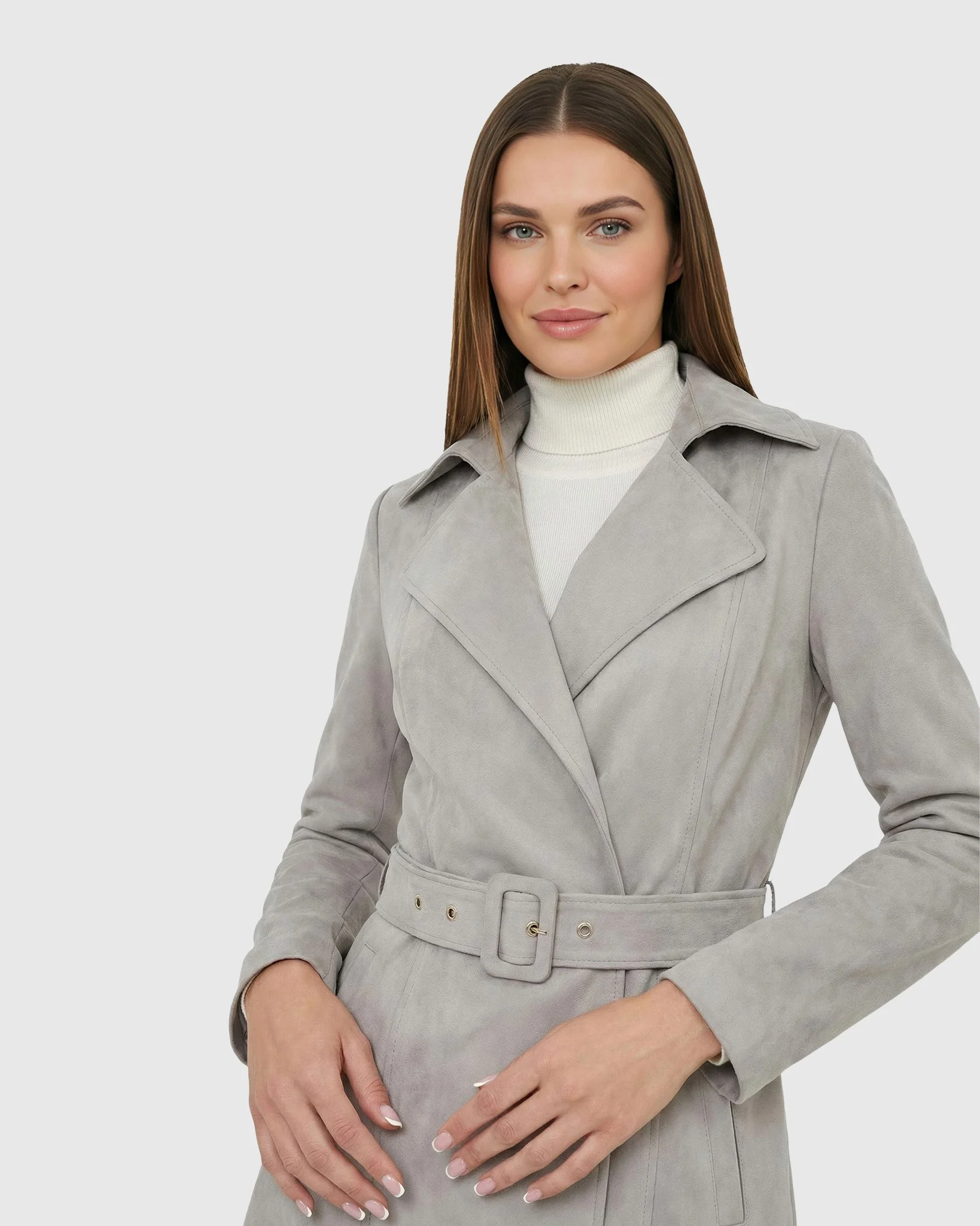 SELECT METIS SUEDE TRENCH COAT, BELT - Image 19