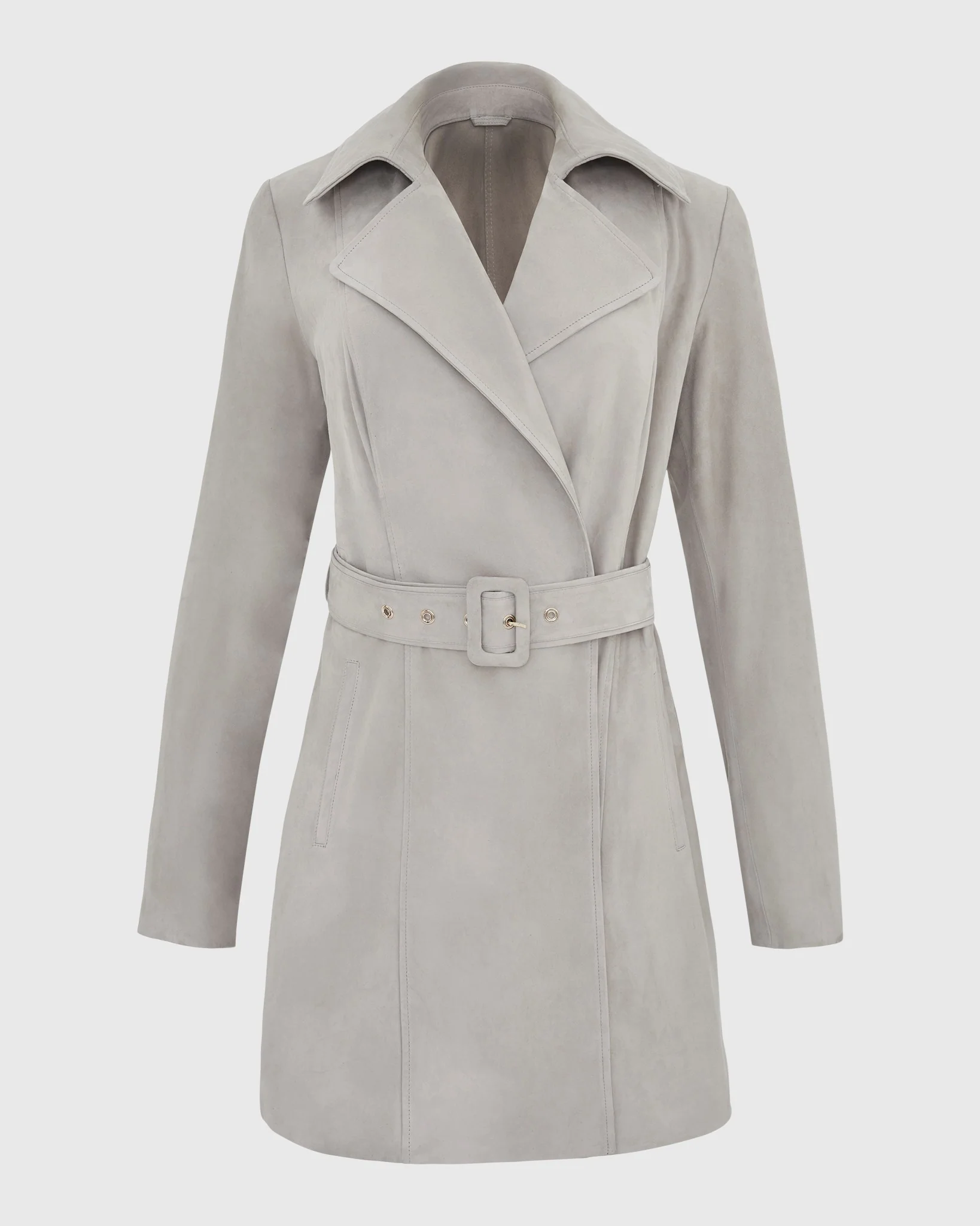 SELECT METIS SUEDE TRENCH COAT, BELT - Image 20
