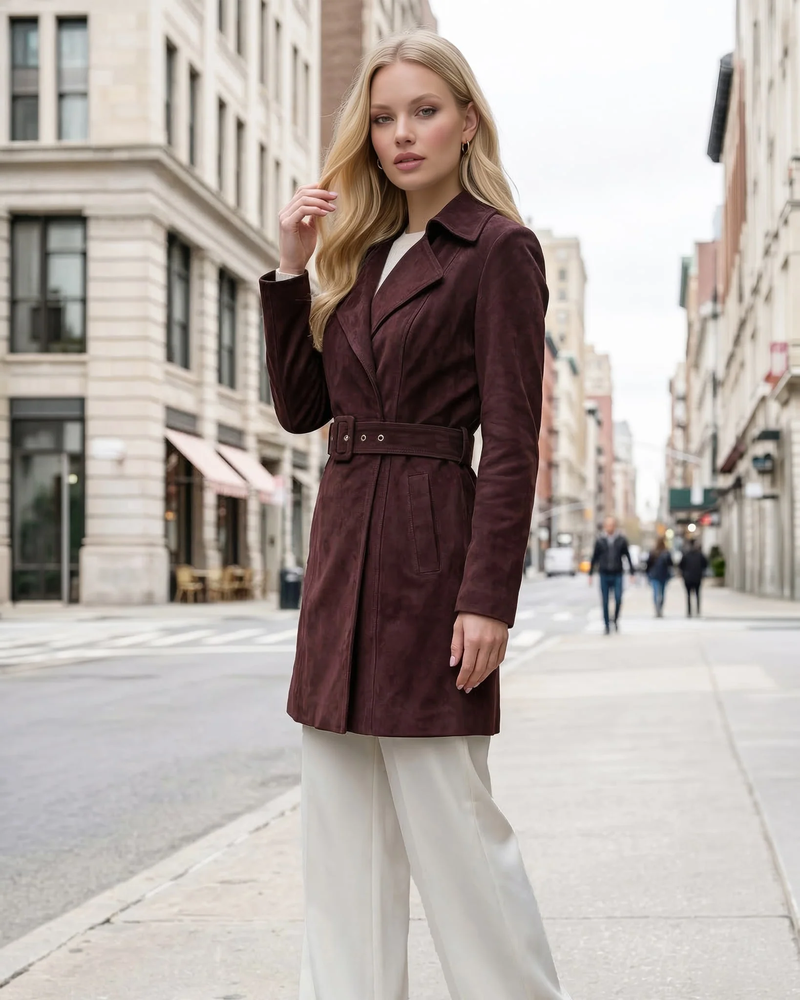 SELECT METIS SUEDE TRENCH COAT, BELT - Image 21