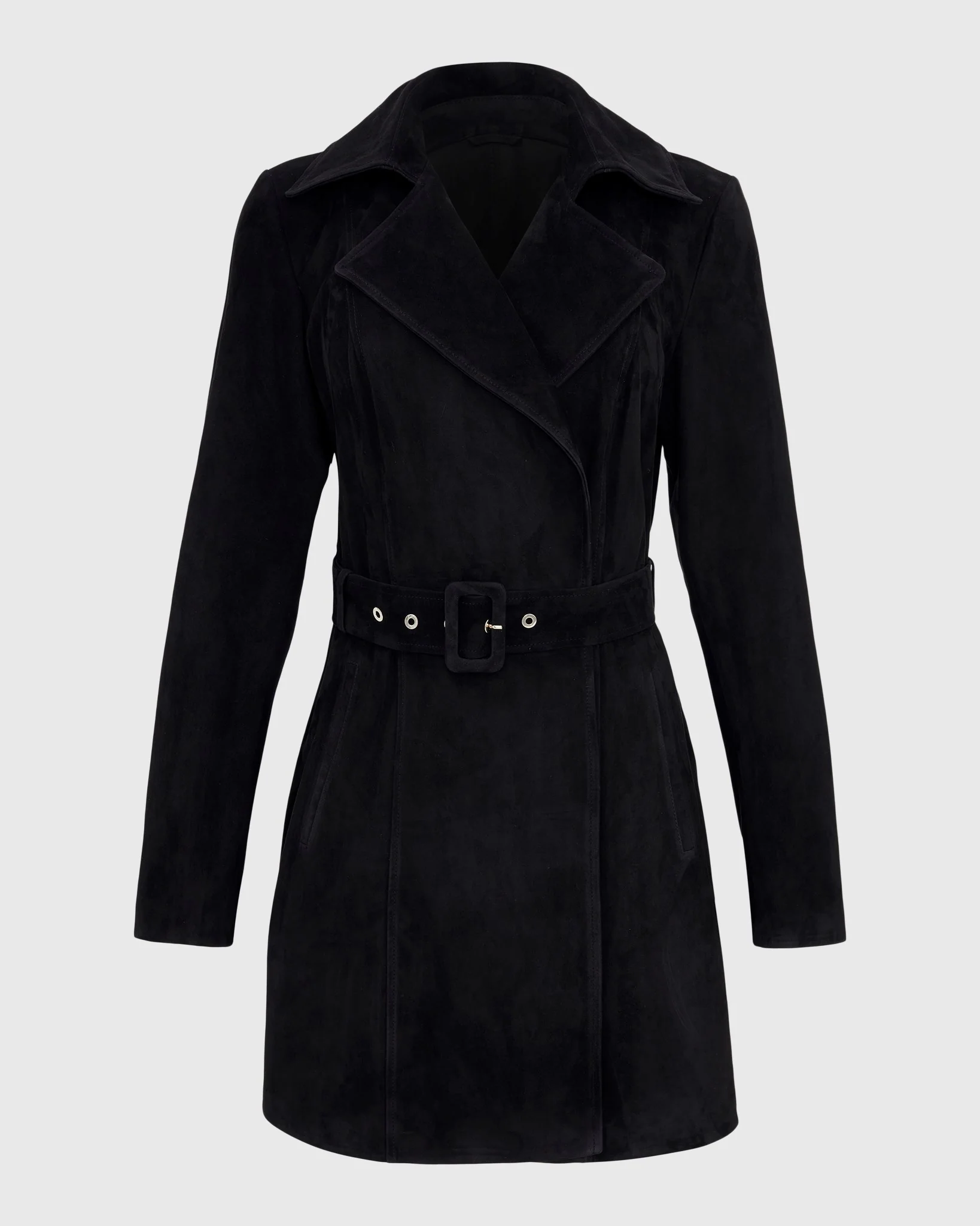 SELECT METIS SUEDE TRENCH COAT, BELT - Image 6