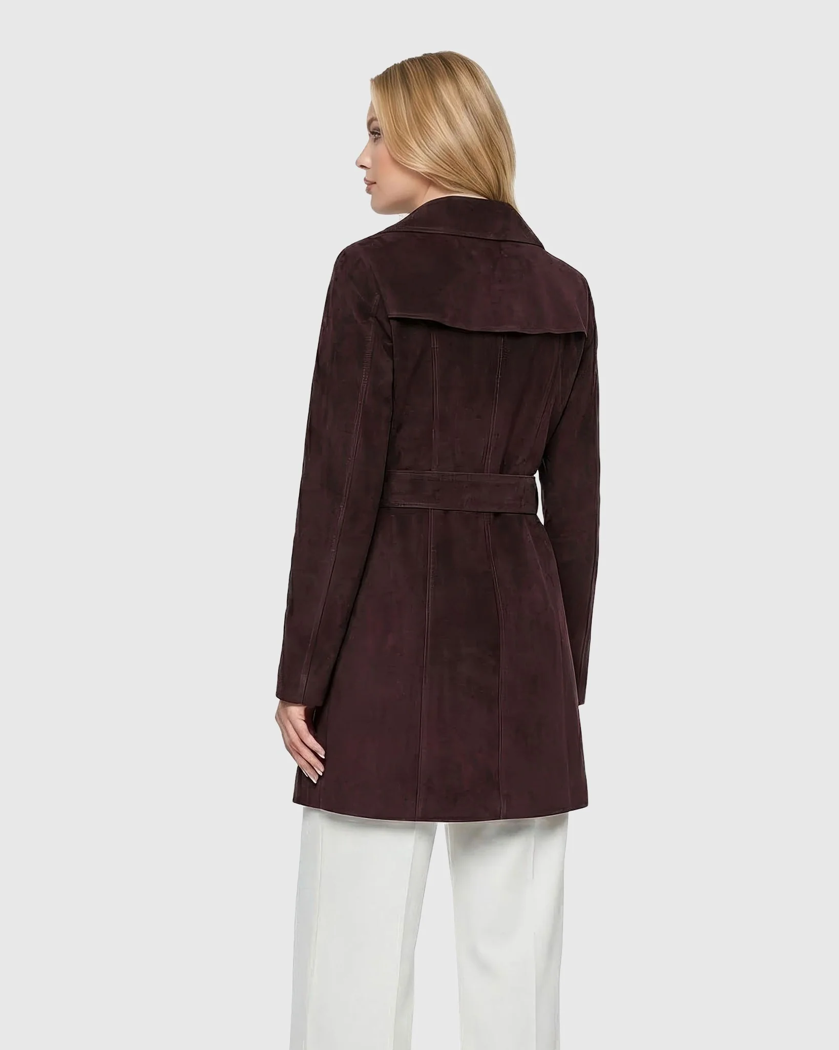 SELECT METIS SUEDE TRENCH COAT, BELT - Image 9