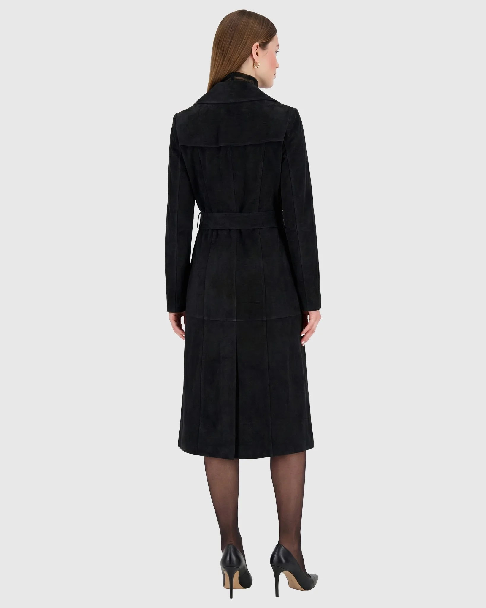SELECT METIS SUEDE TRENCH COAT, BELT - Image 4