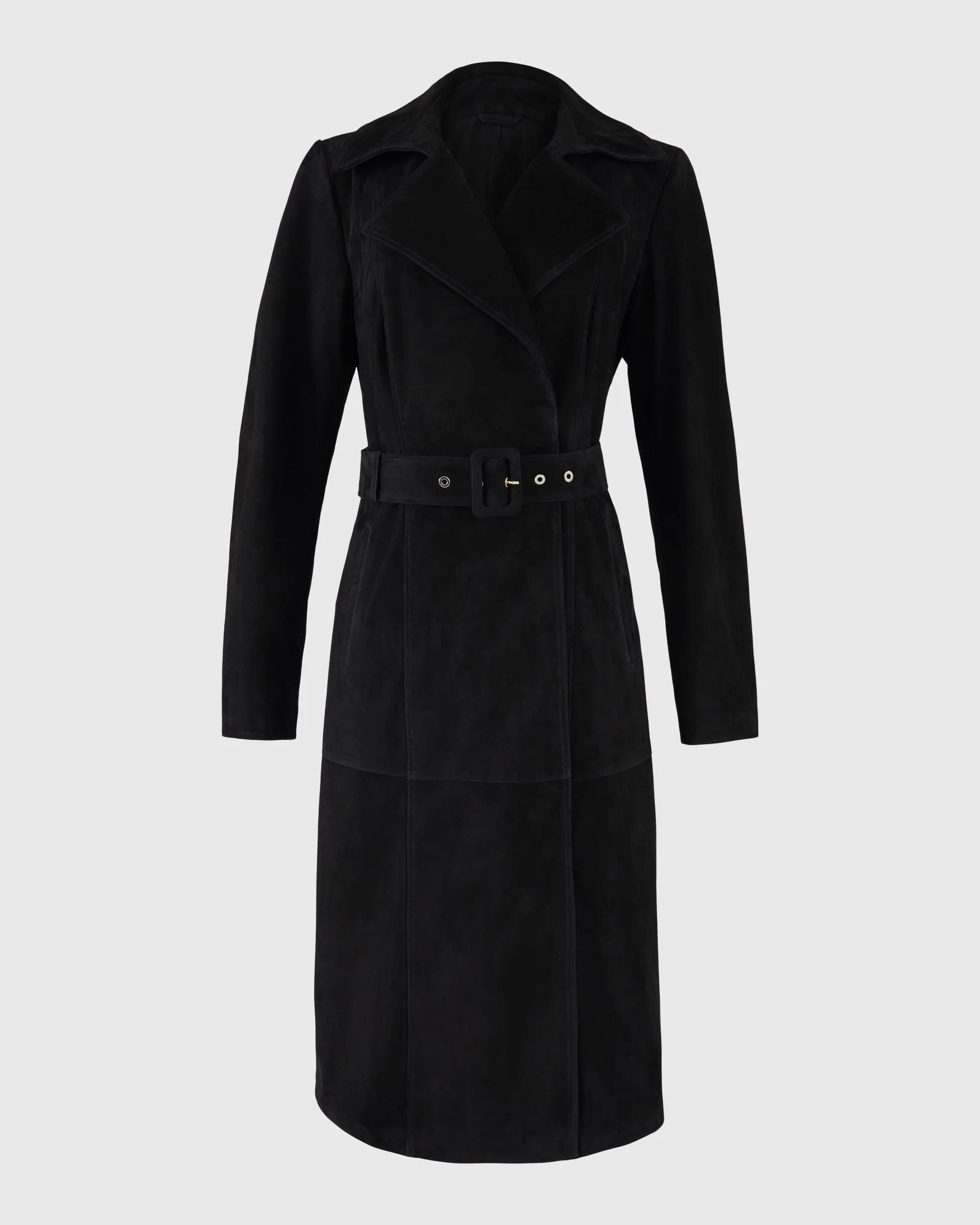 SELECT METIS SUEDE TRENCH COAT, BELT - Image 5