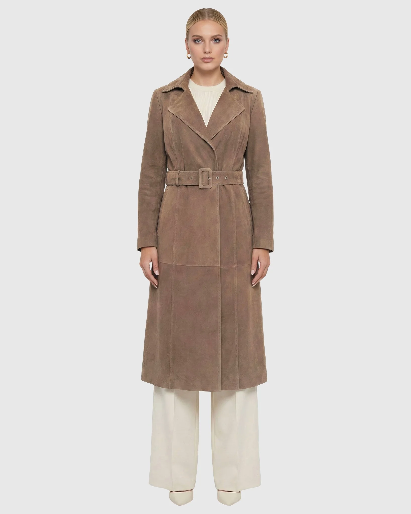 SELECT METIS SUEDE TRENCH COAT, BELT - Image 7