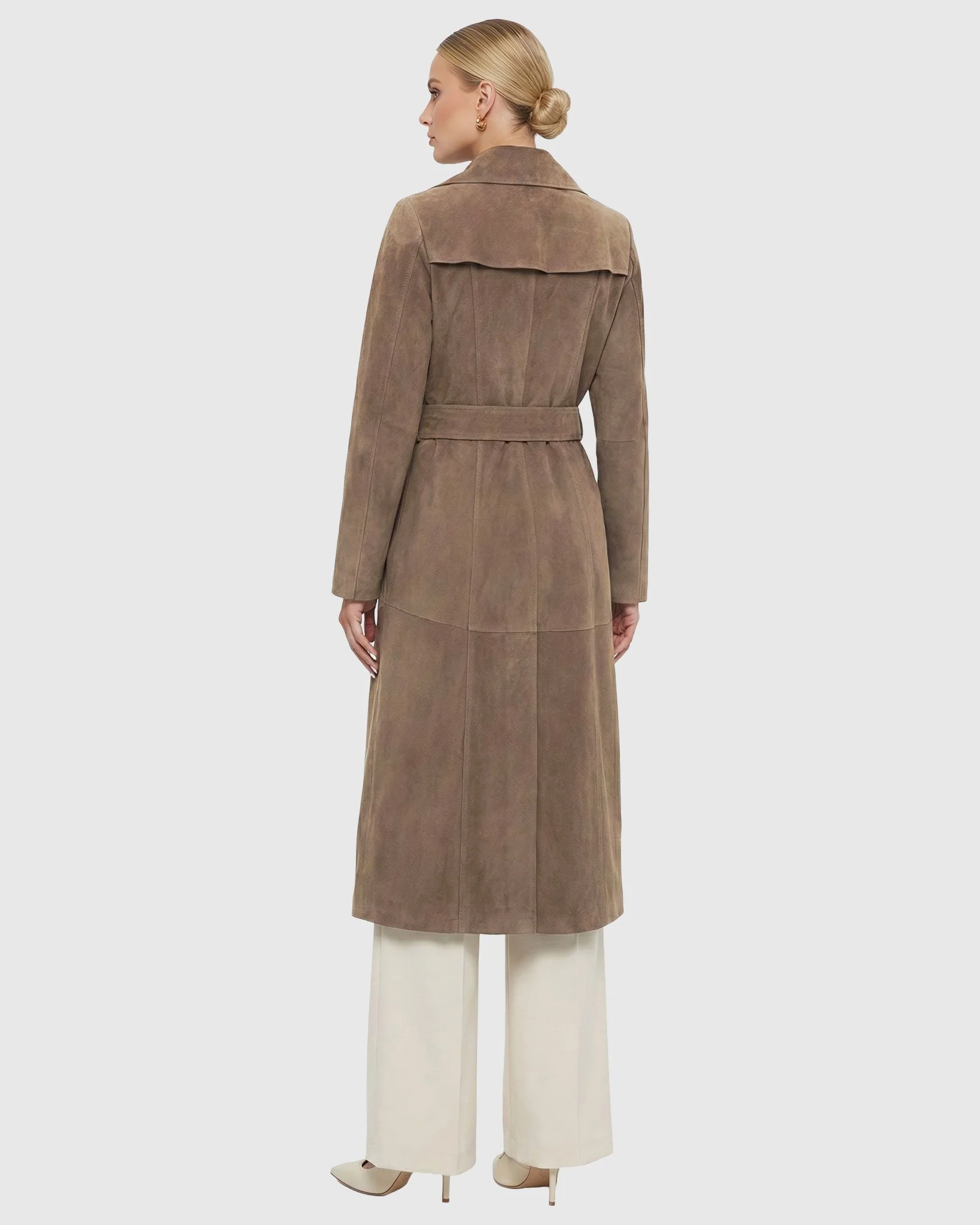 SELECT METIS SUEDE TRENCH COAT, BELT - Image 9