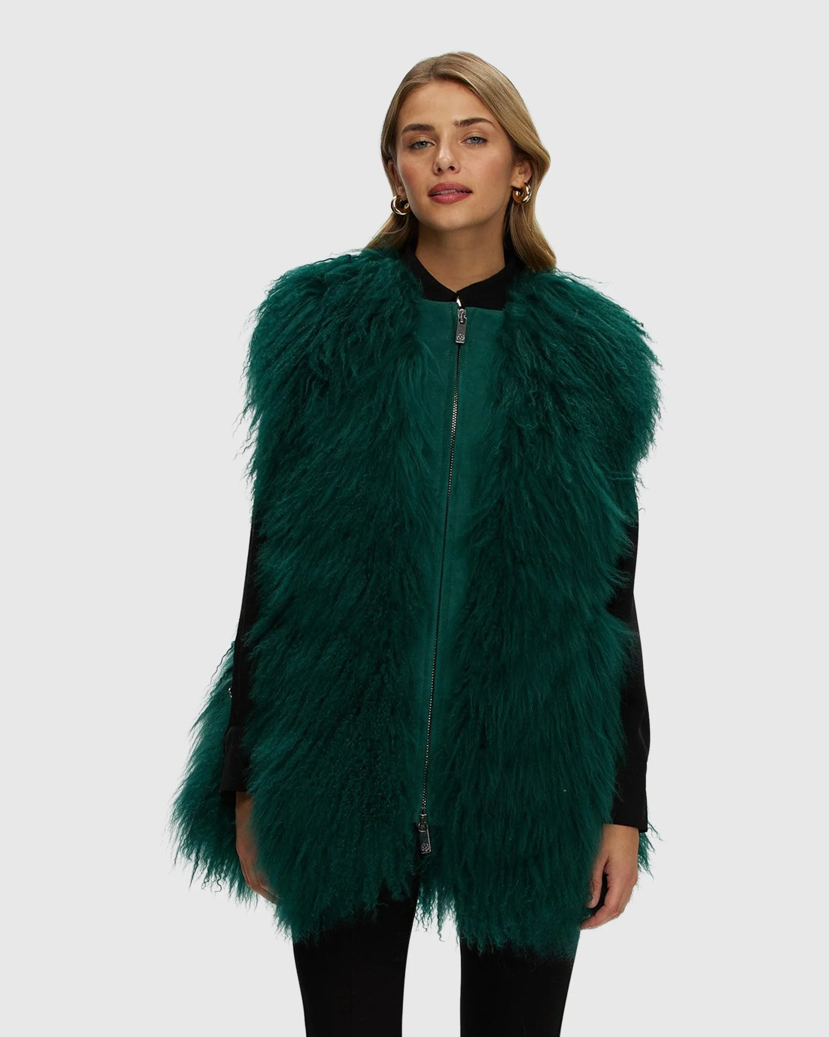 Select Mongolian Goat Zip Vest - Image 2
