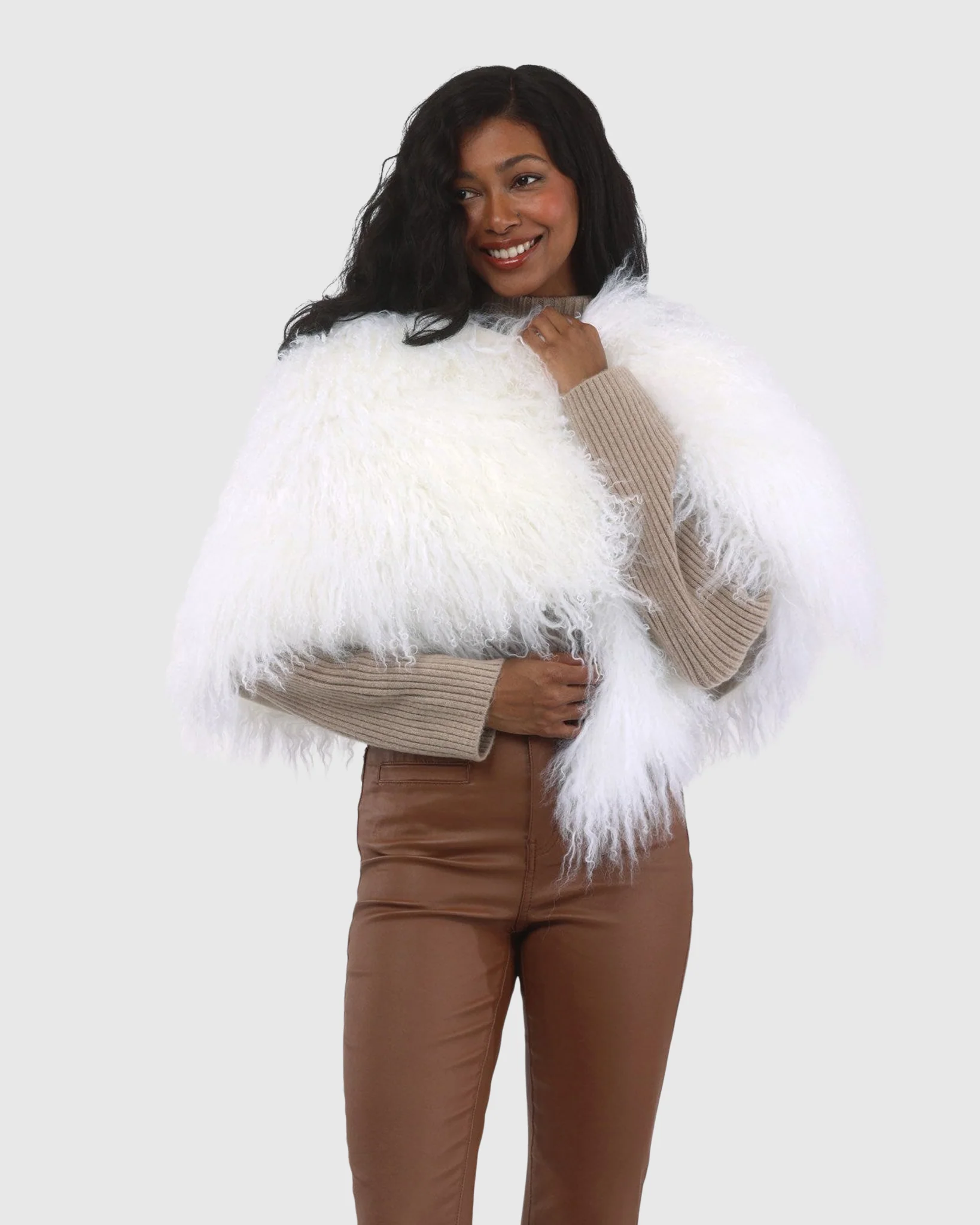 Select Mongolian Lamb Shawl - Image 10