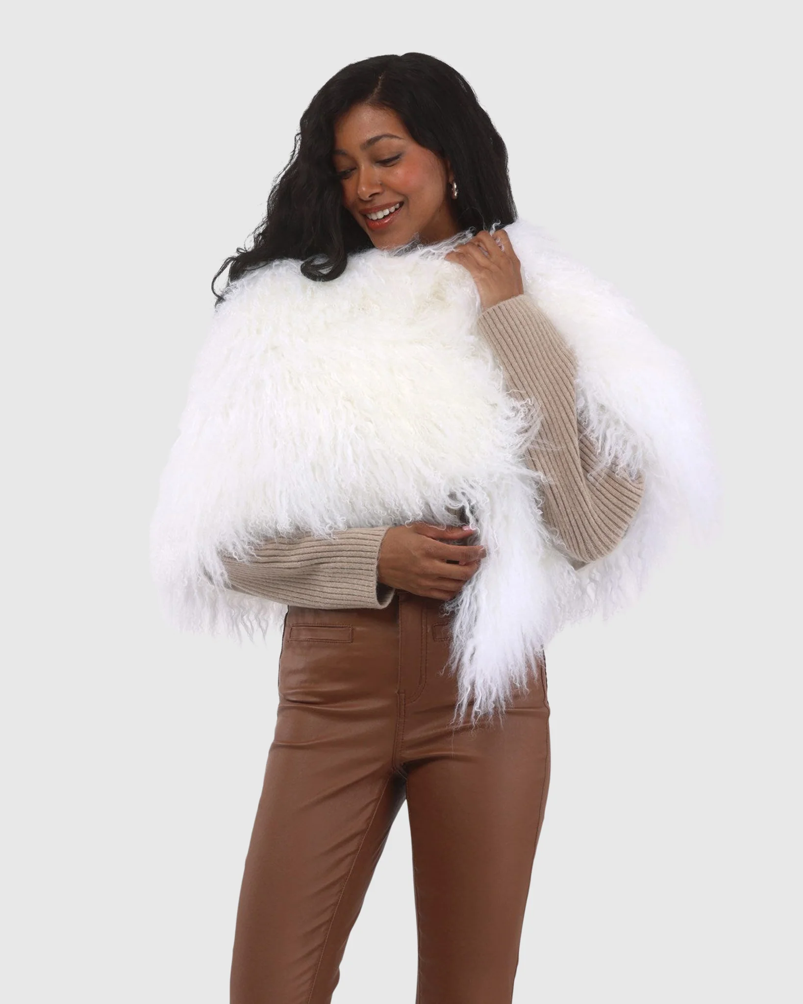 Select Mongolian Lamb Shawl - Image 11