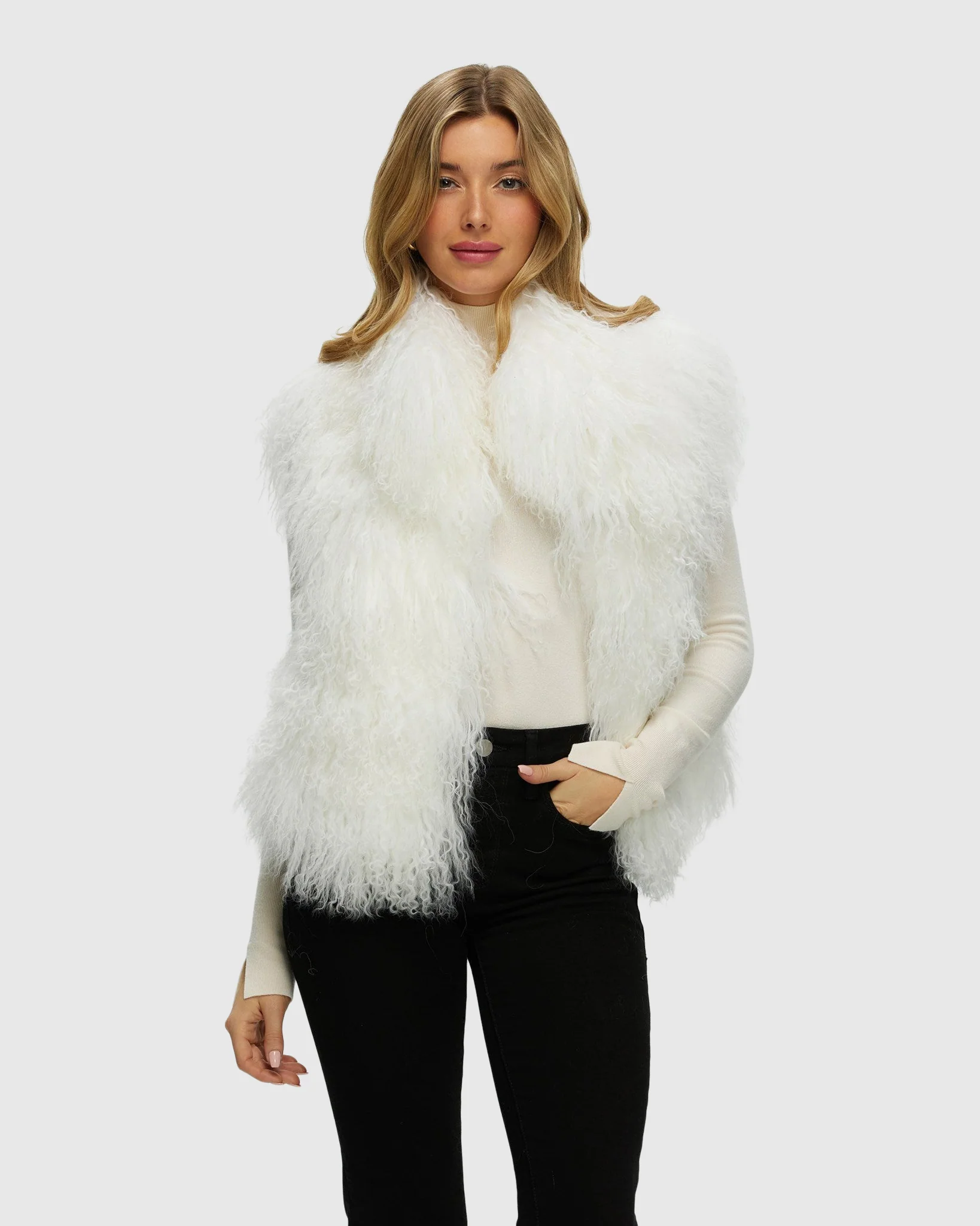 Select Mongolian Lamb Vest - Image 5
