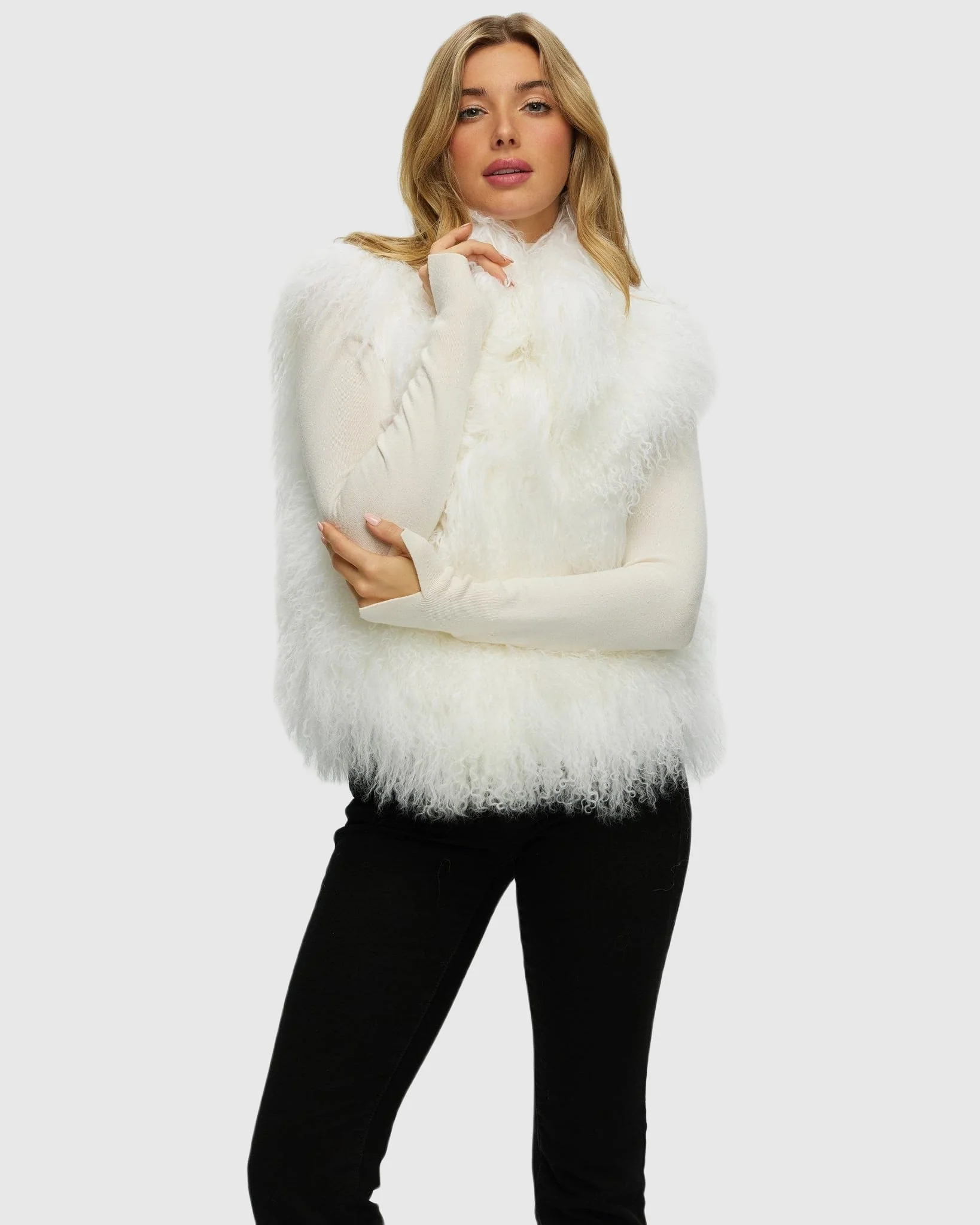 Select Mongolian Lamb Vest - Image 7