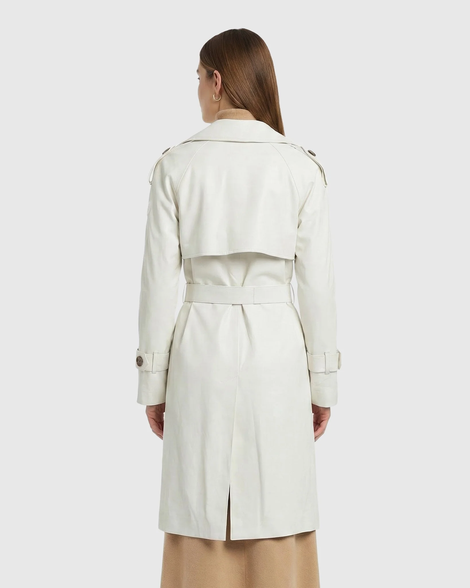 SELECT NAPPA LEATHER BELTED TRENCH COAT - Image 11