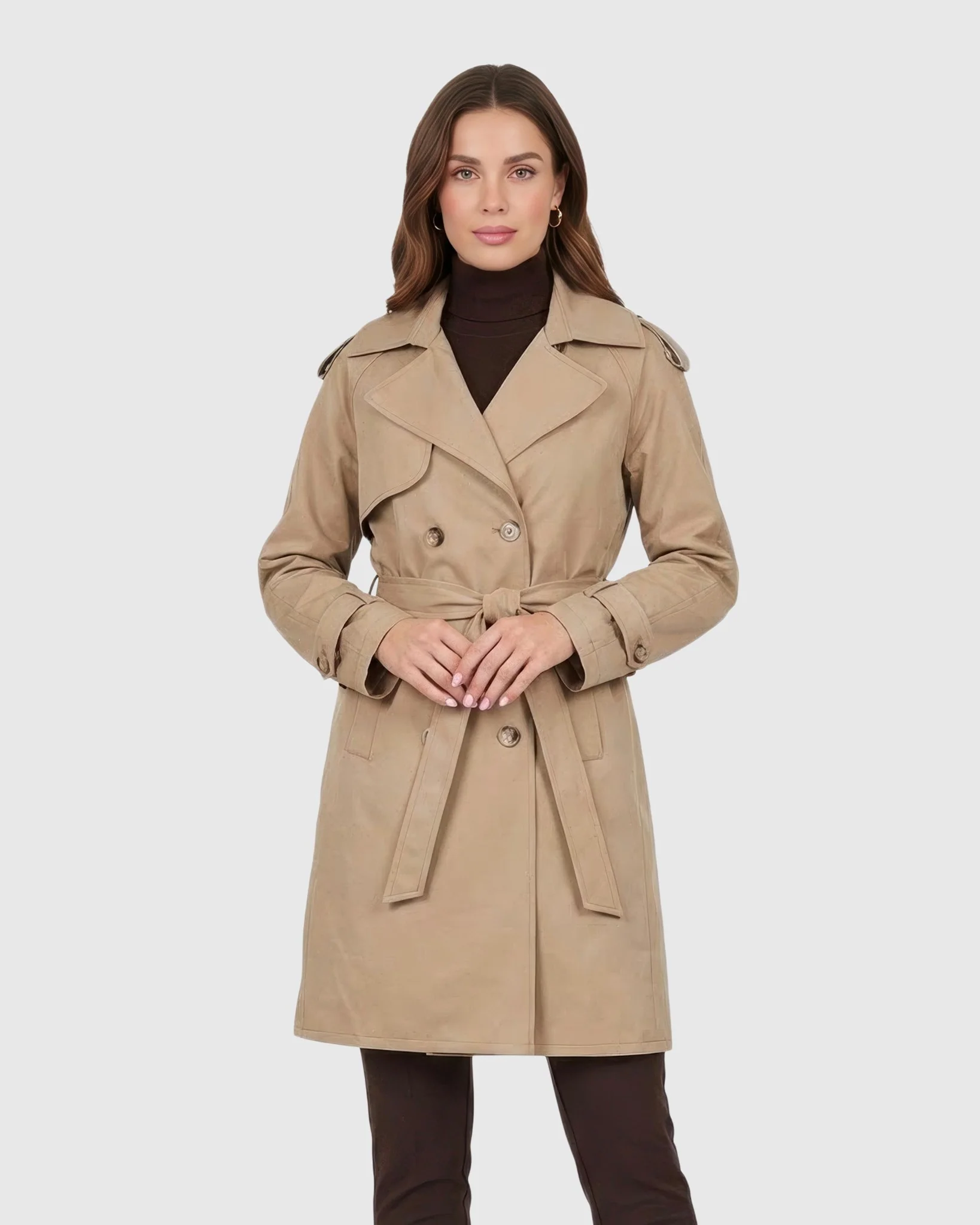 SELECT NAPPA LEATHER BELTED TRENCH COAT - Image 6