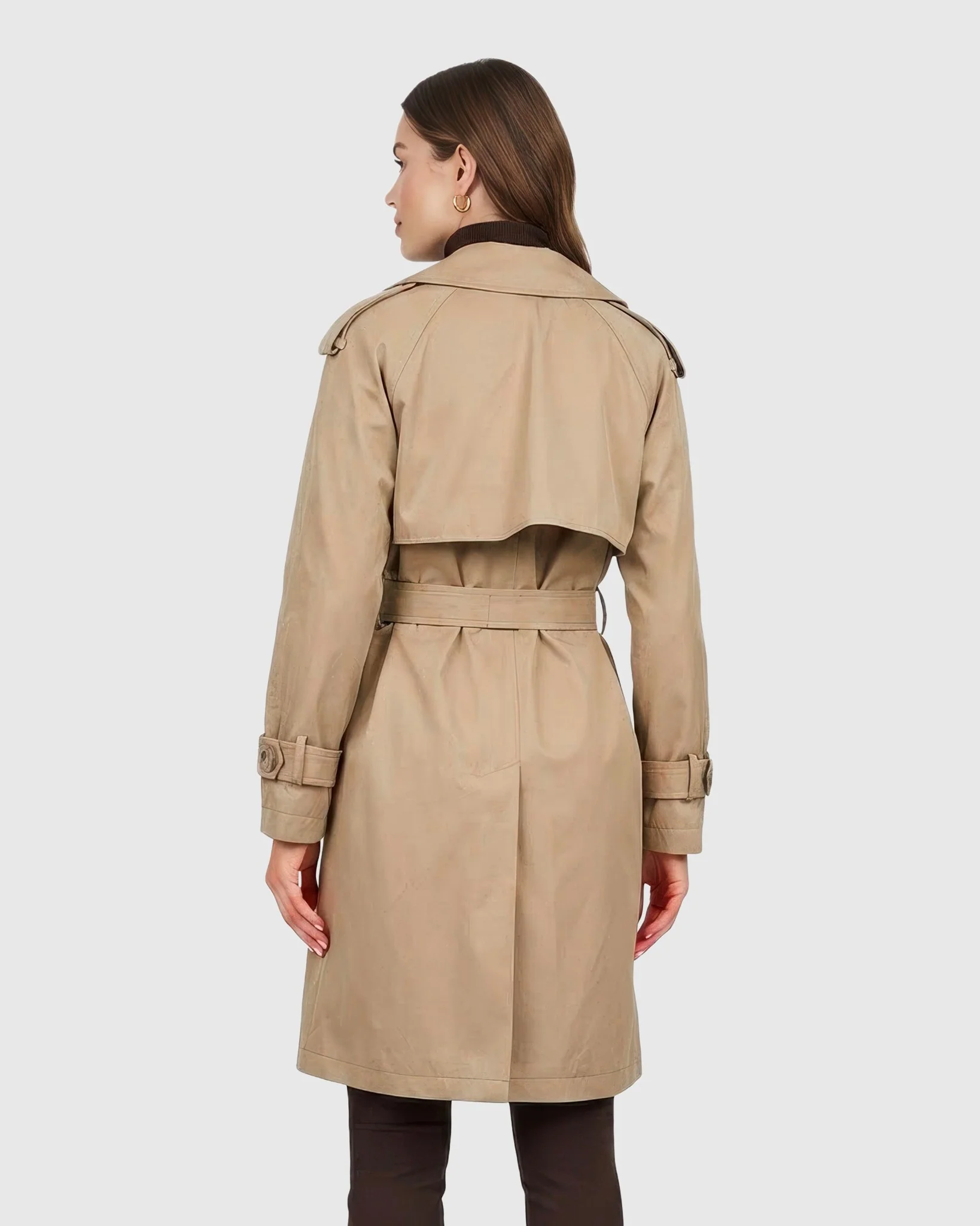 SELECT NAPPA LEATHER BELTED TRENCH COAT - Image 7