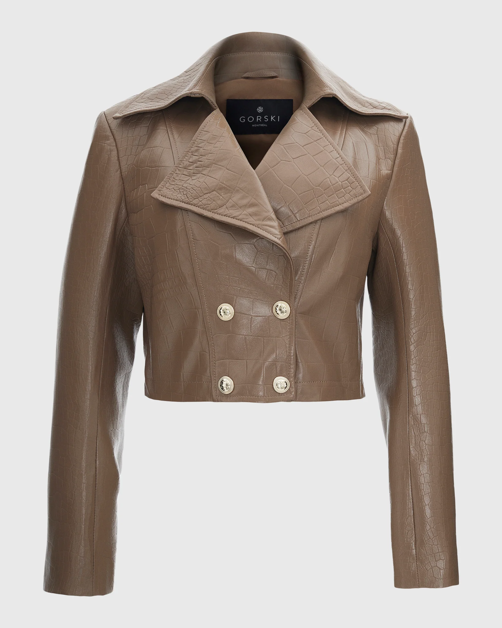 SELECT NAPPA LEATHER CROCO EMBOSSED BOLERO - Image 14
