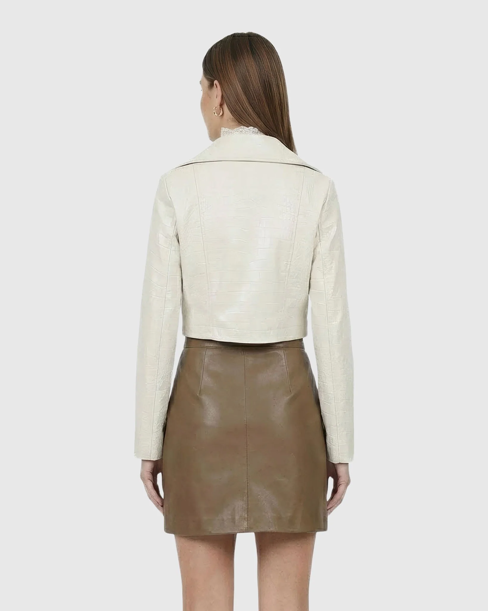 SELECT NAPPA LEATHER CROCO EMBOSSED BOLERO - Image 19