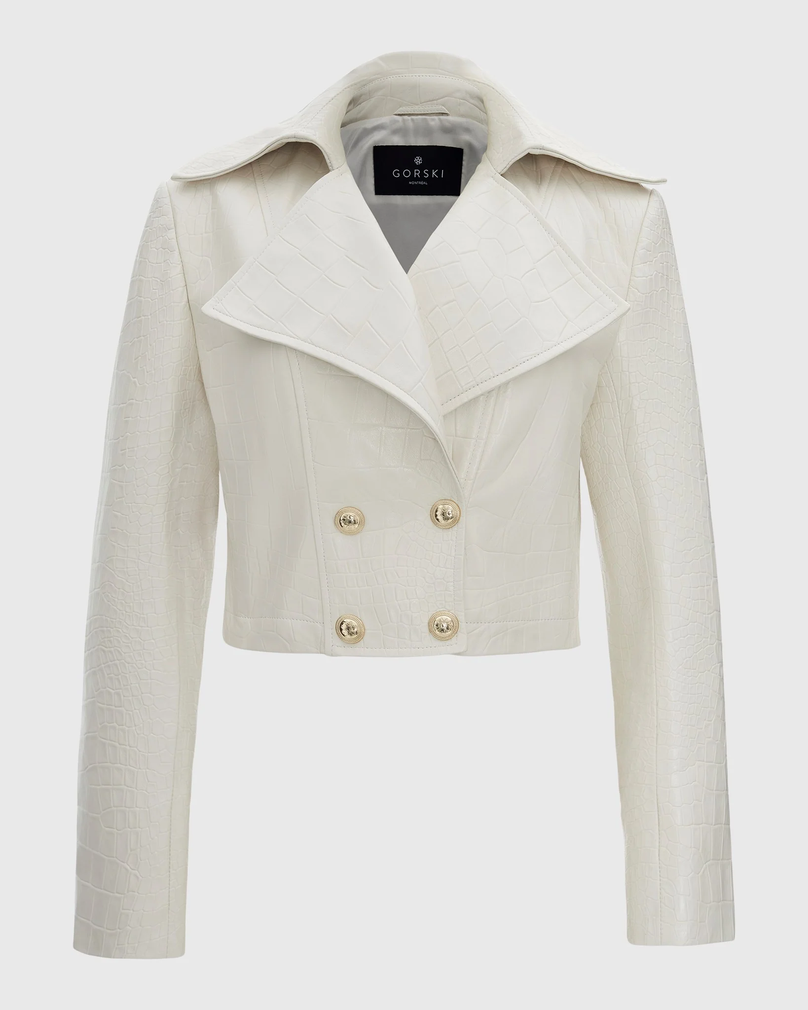 SELECT NAPPA LEATHER CROCO EMBOSSED BOLERO - Image 21