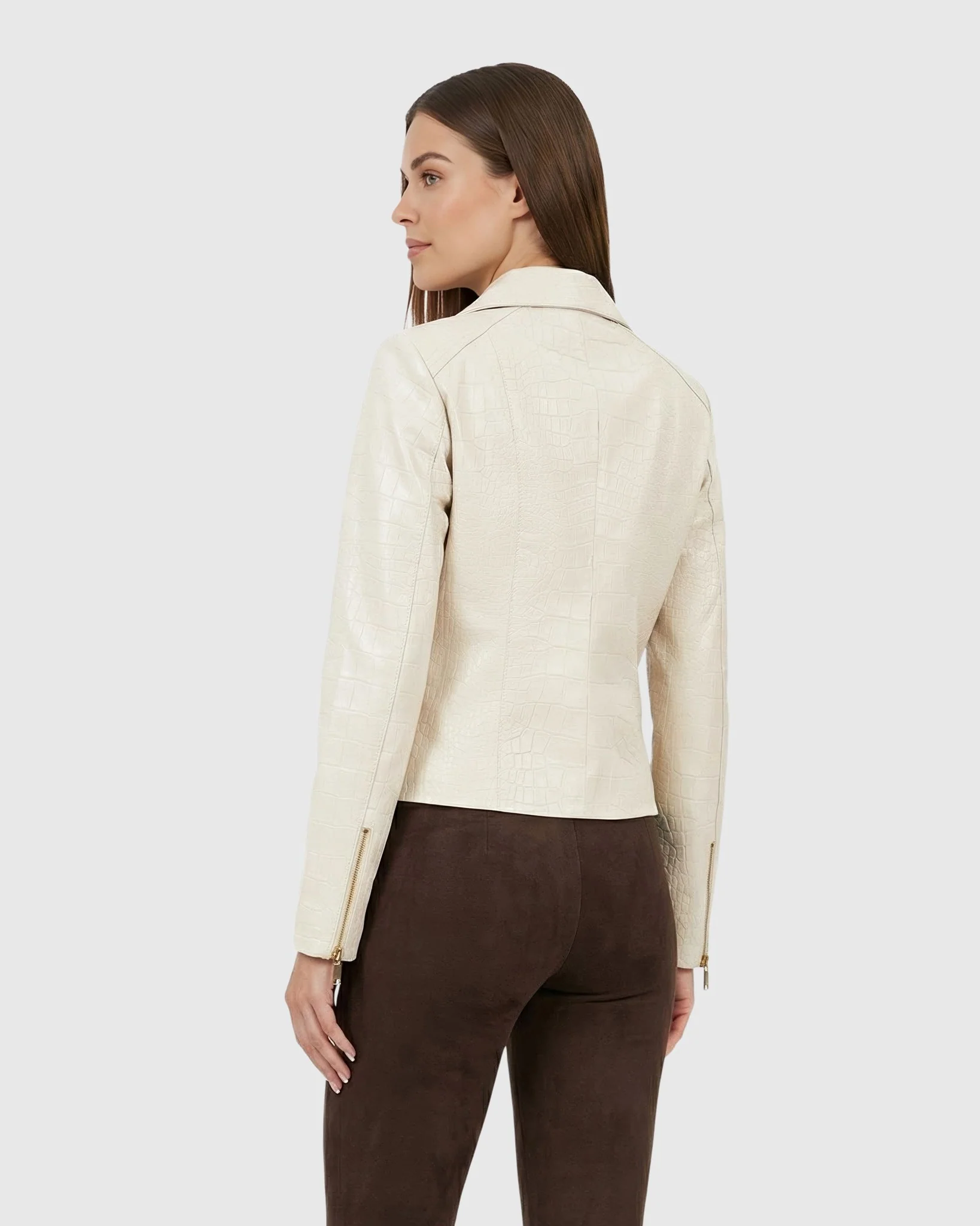SELECT NAPPA LEATHER CROCO EMBOSSED JACKET - Image 10