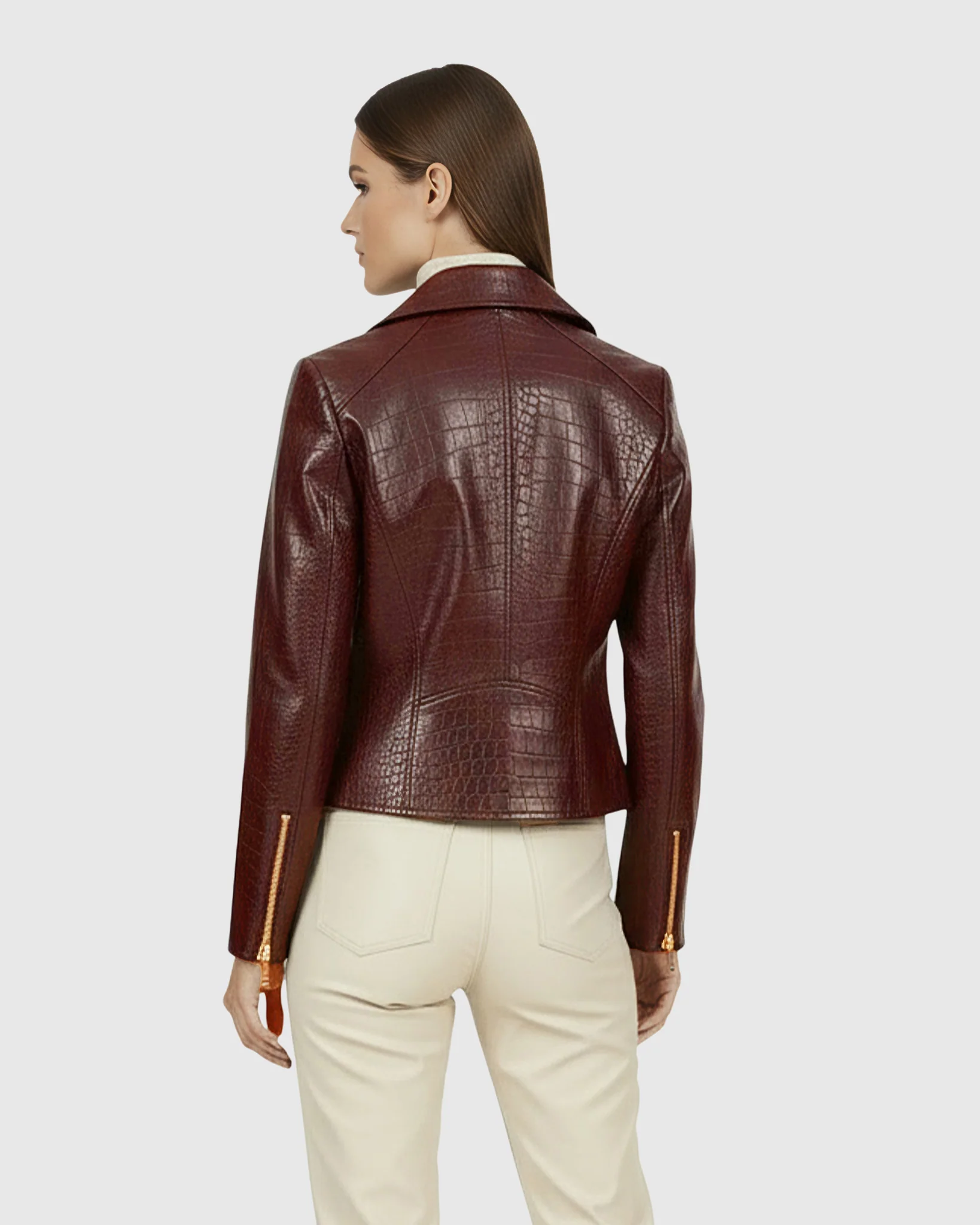 SELECT NAPPA LEATHER CROCO EMBOSSED JACKET - Image 17