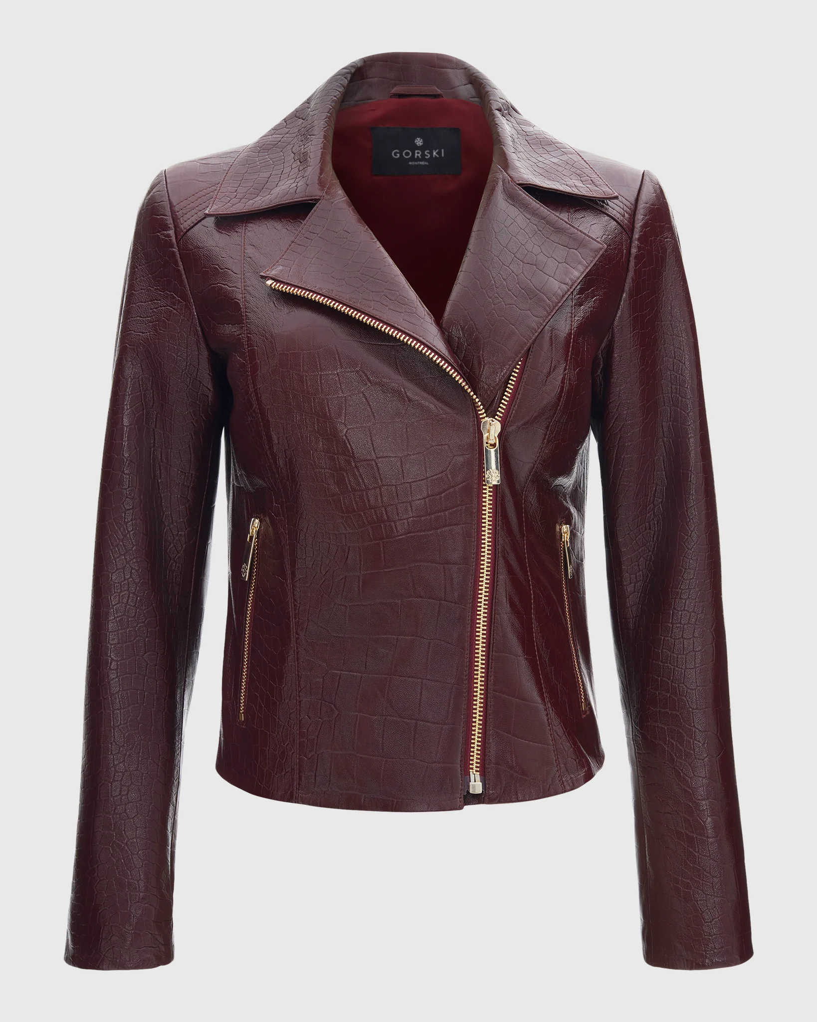 SELECT NAPPA LEATHER CROCO EMBOSSED JACKET - Image 19