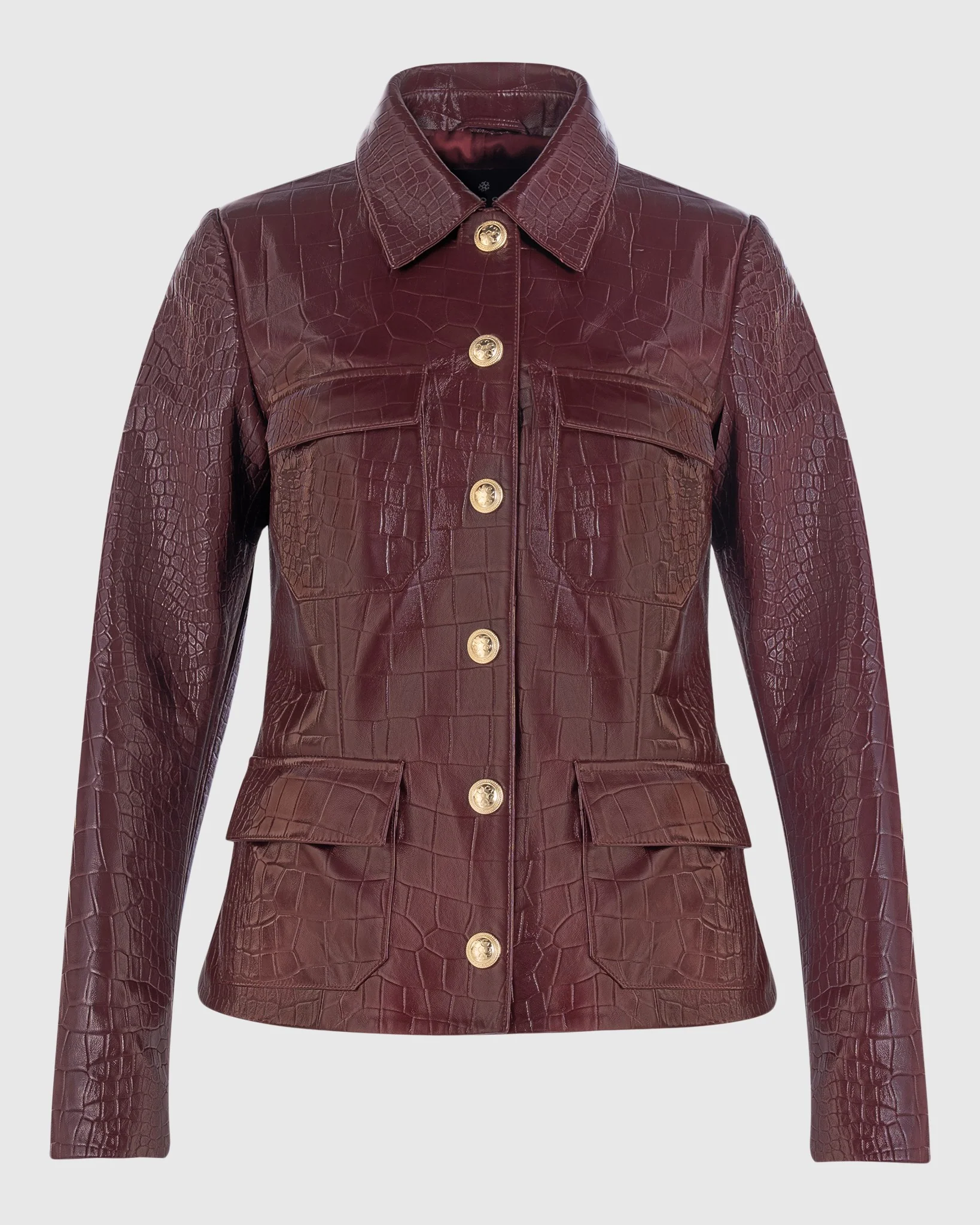 SELECT NAPPA LEATHER CROCO EMBOSSED JACKET - Image 13