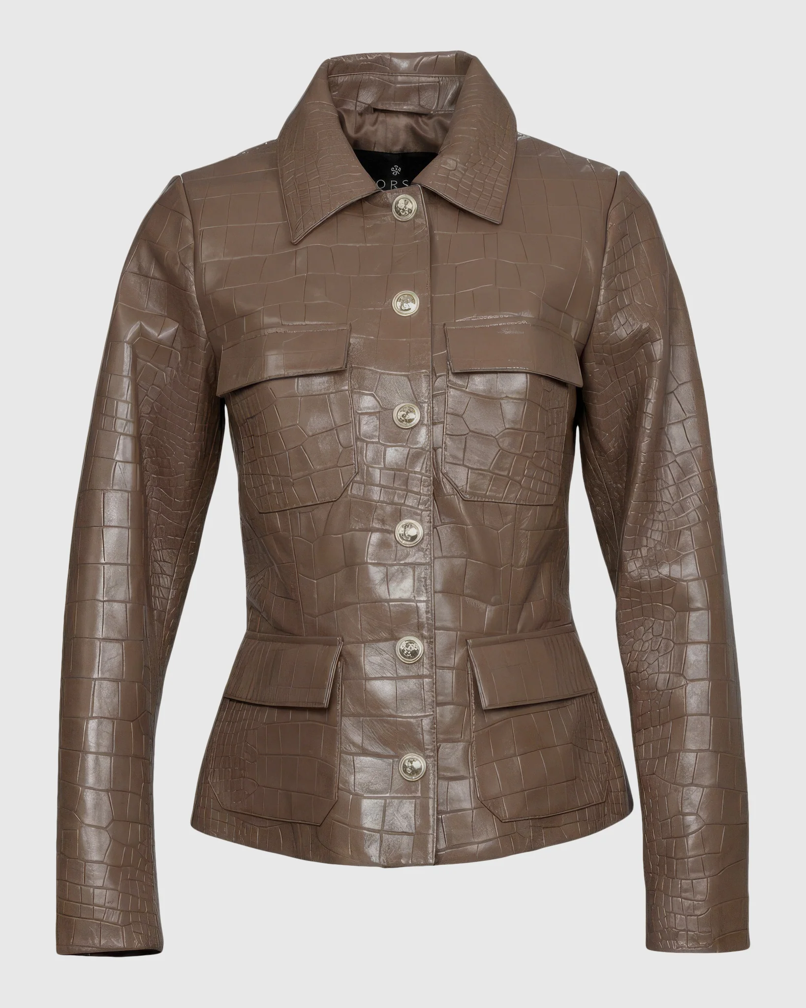 SELECT NAPPA LEATHER CROCO EMBOSSED JACKET - Image 18
