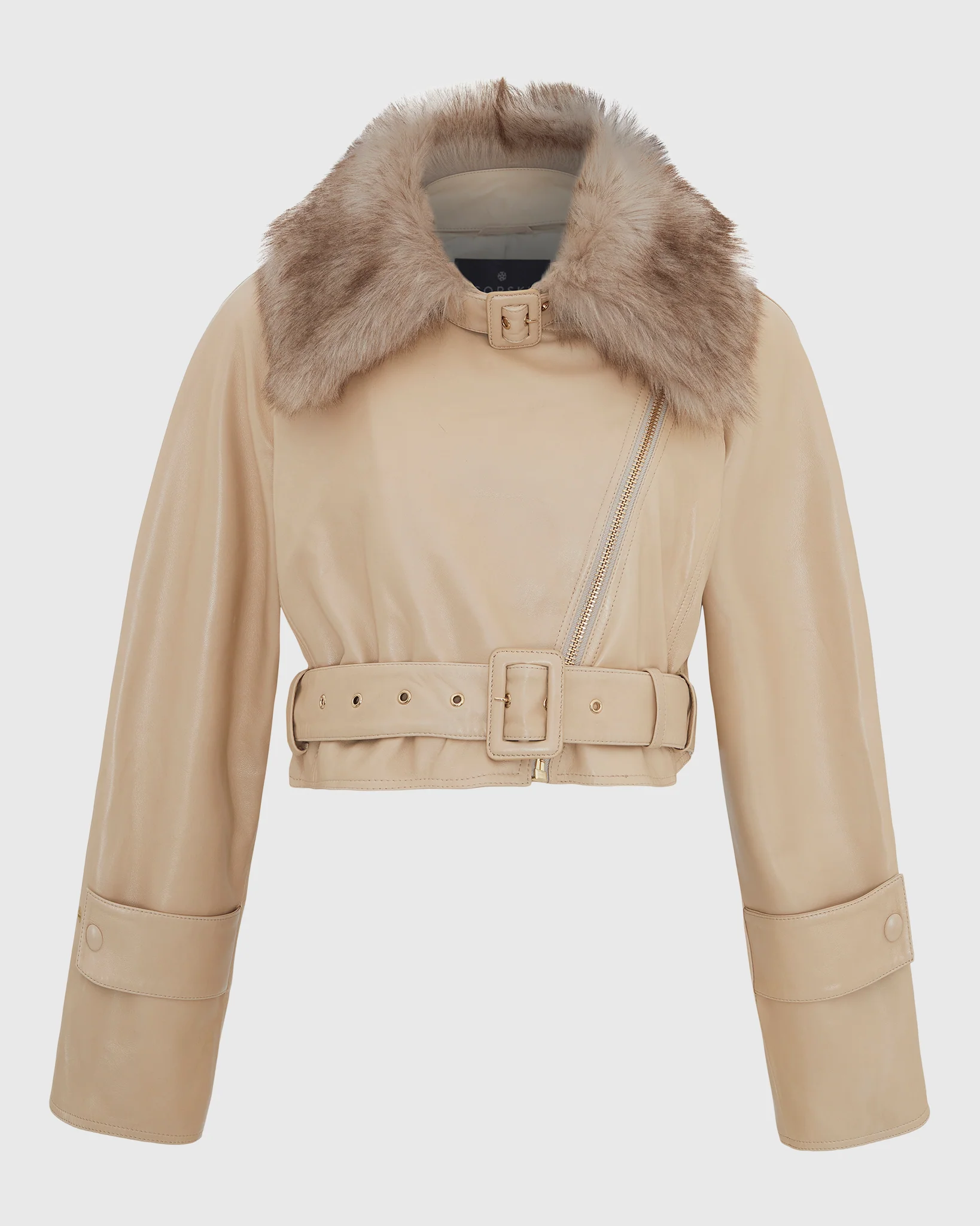 SELECT NAPPA LEATHER JACKET WITH DETACHABLE TOSCANA LAMB COLLAR - Image 18