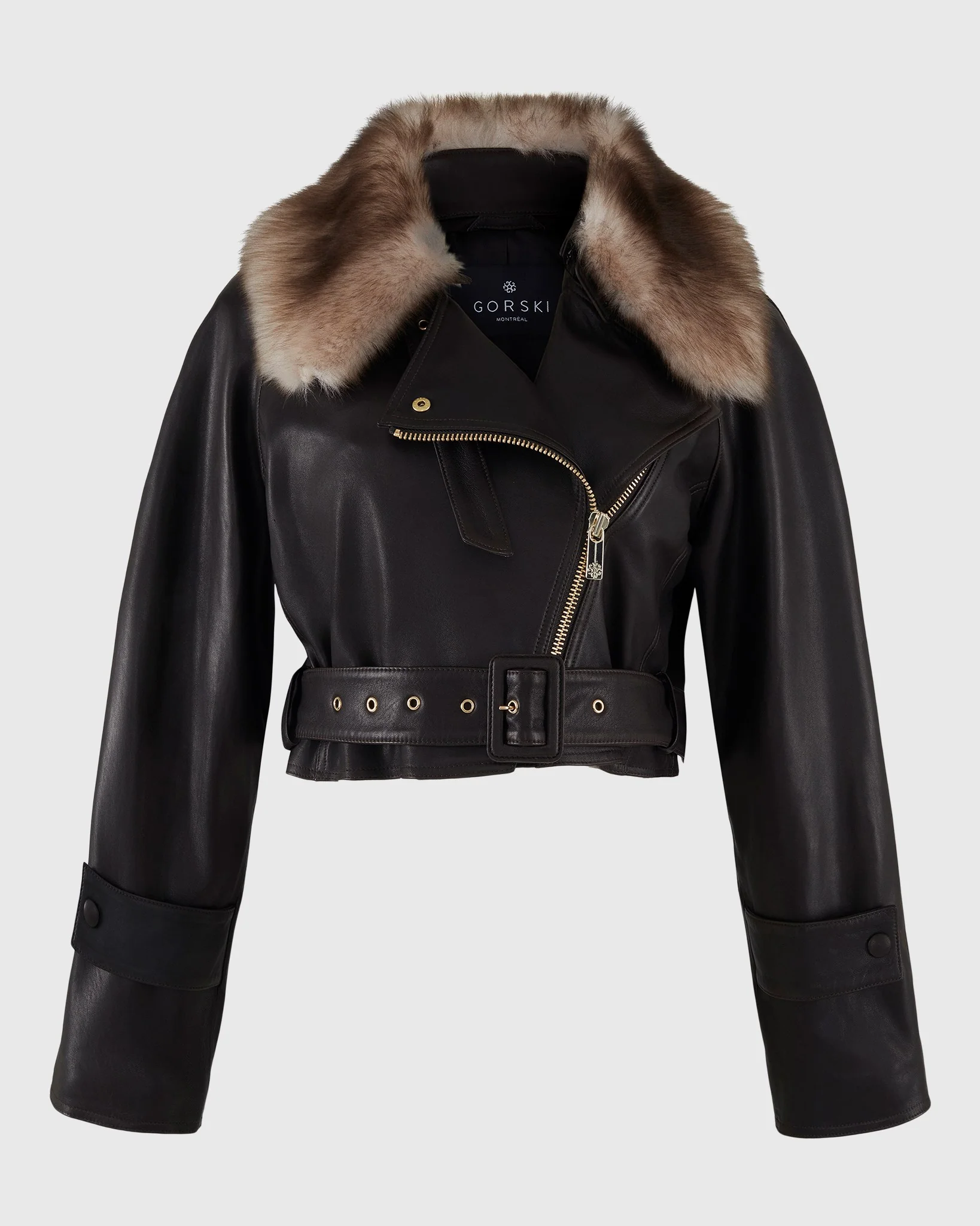 SELECT NAPPA LEATHER JACKET WITH DETACHABLE TOSCANA LAMB COLLAR - Image 6