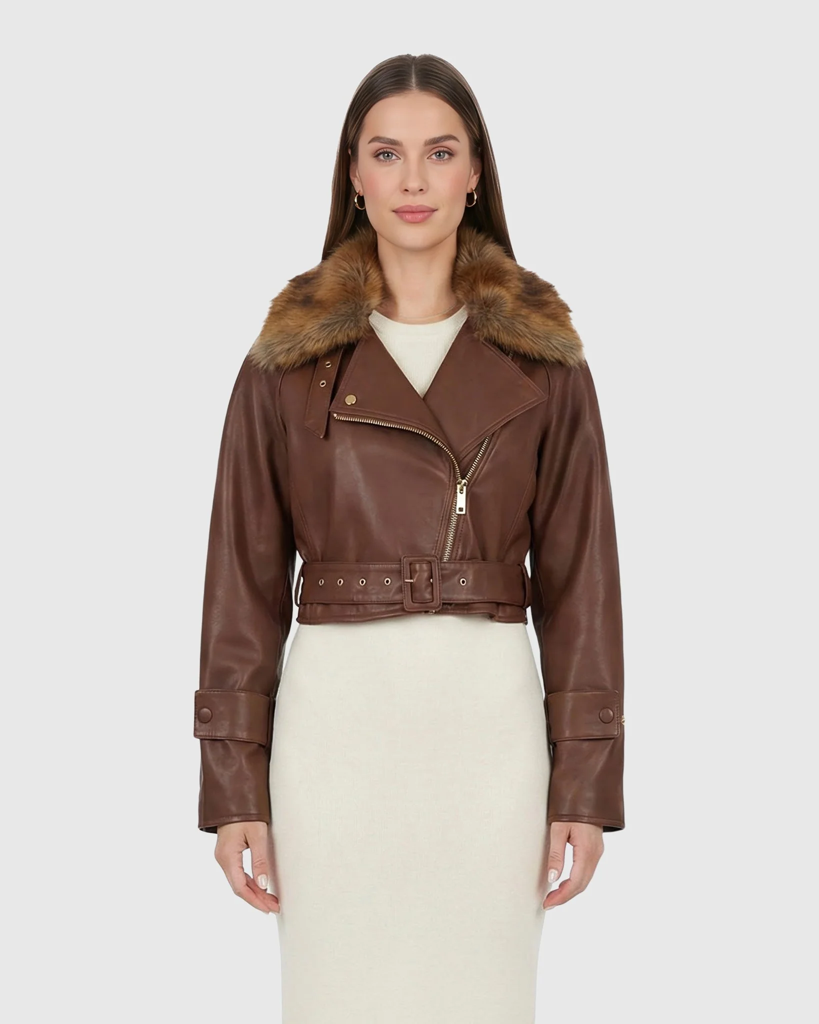 SELECT NAPPA LEATHER JACKET WITH DETACHABLE TOSCANA LAMB COLLAR - Image 8