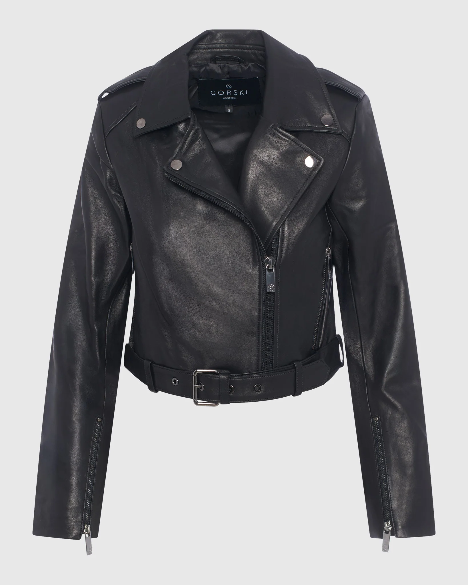 SELECT NAPPA LEATHER MOTO ZIP JACKET - Image 6