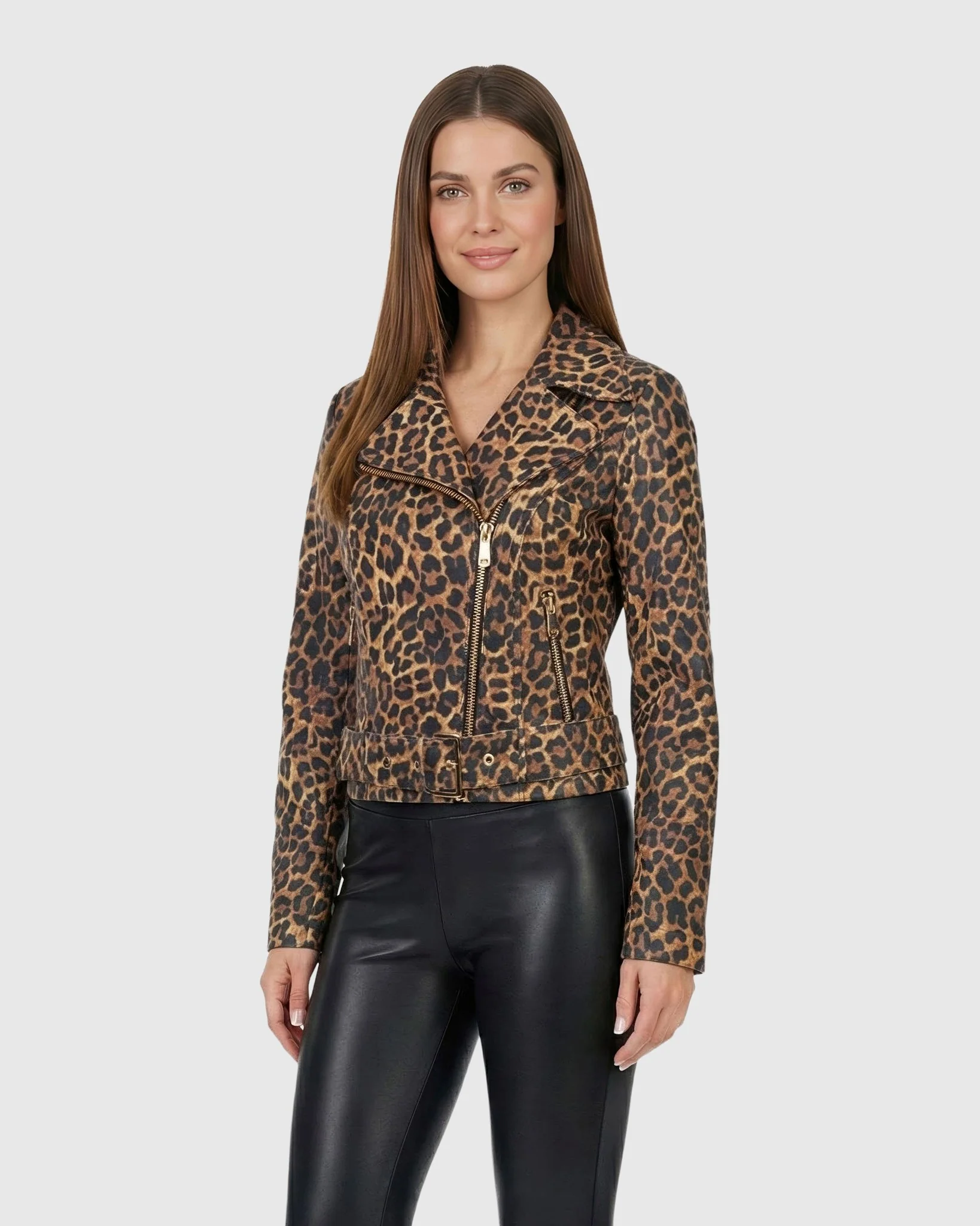 SELECT NAPPA LEATHER ZIP MOTO JACKET - Image 3